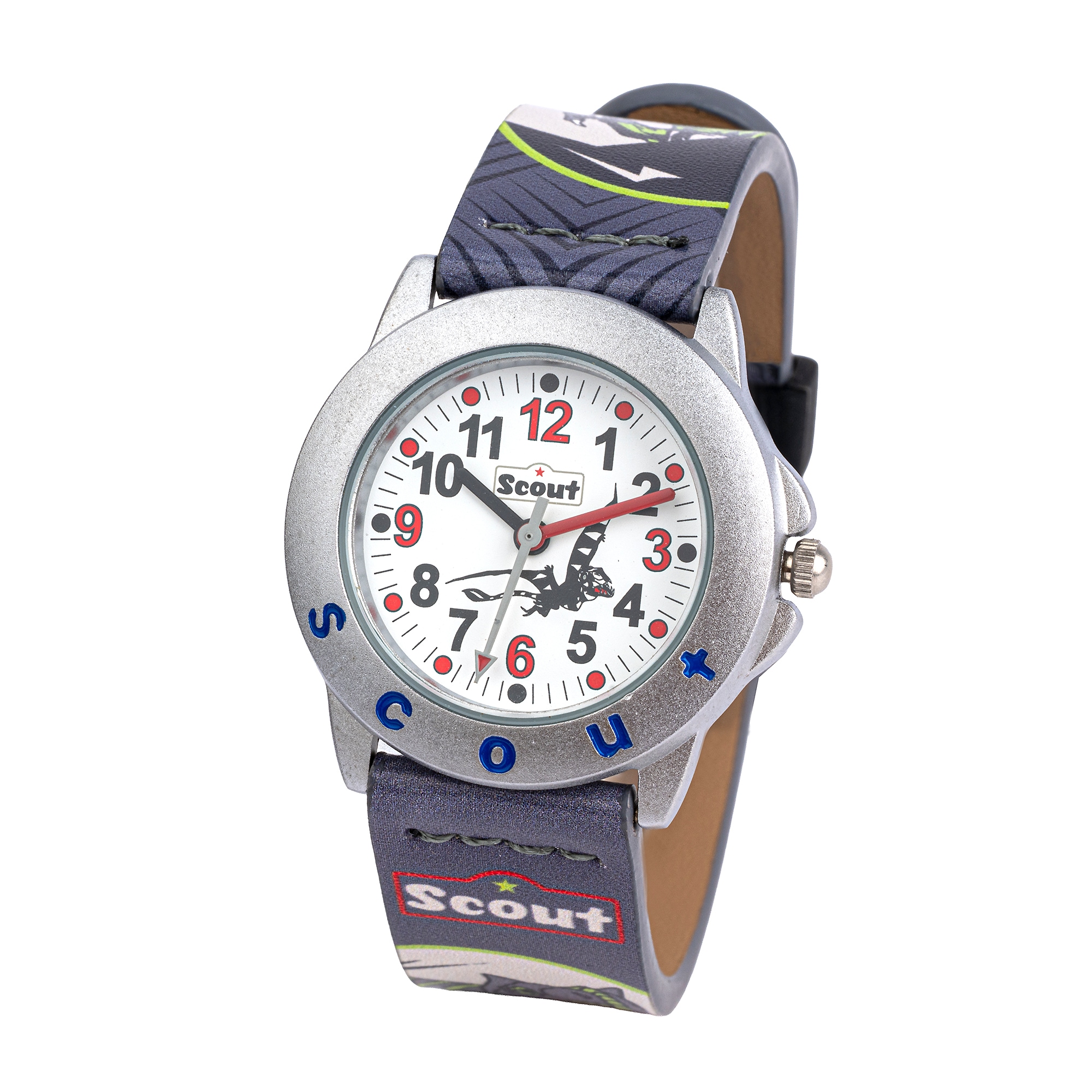 Scout Quarzuhr Armbanduhr, Kinderuhr, Lernuhr, Junge, Dinosaurier, Geschenk