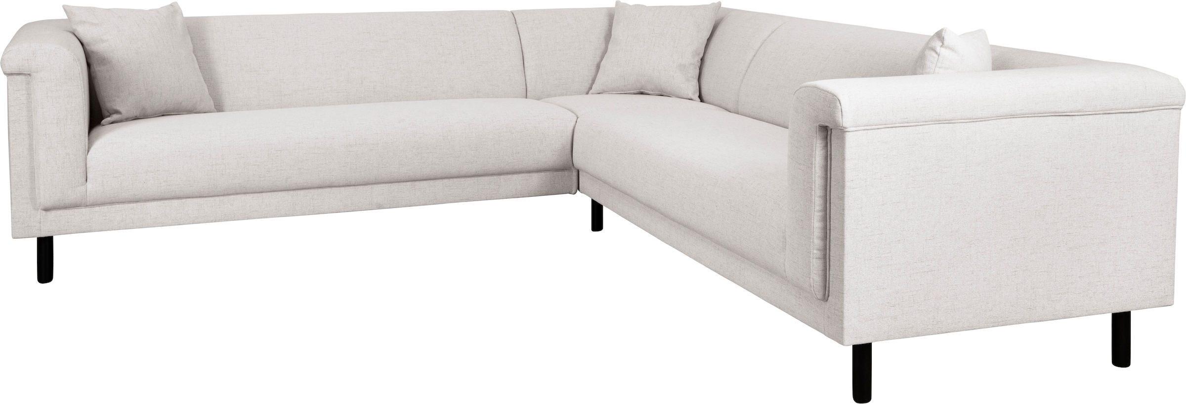 INOSIGN Ecksofa »AGNIA L-Form  B/T/H: 244/244/71 cm«, incl. Zierkissen, gleichschenklig, auch in Cord