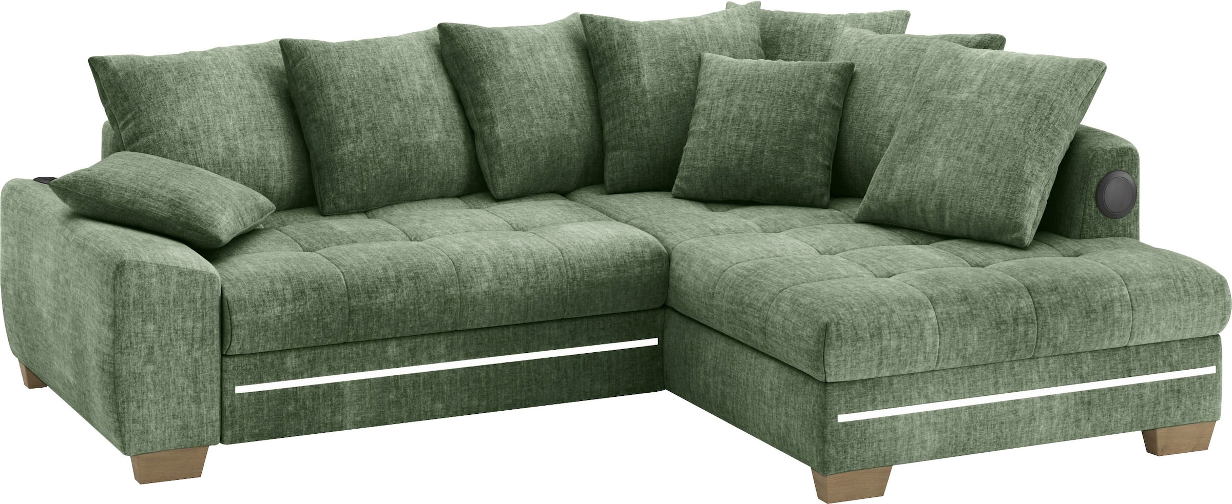Mr. Couch Ecksofa »Nikita II, L-Form«, mit Kaltschaum, RGB-LED, Soundsystem günstig online kaufen