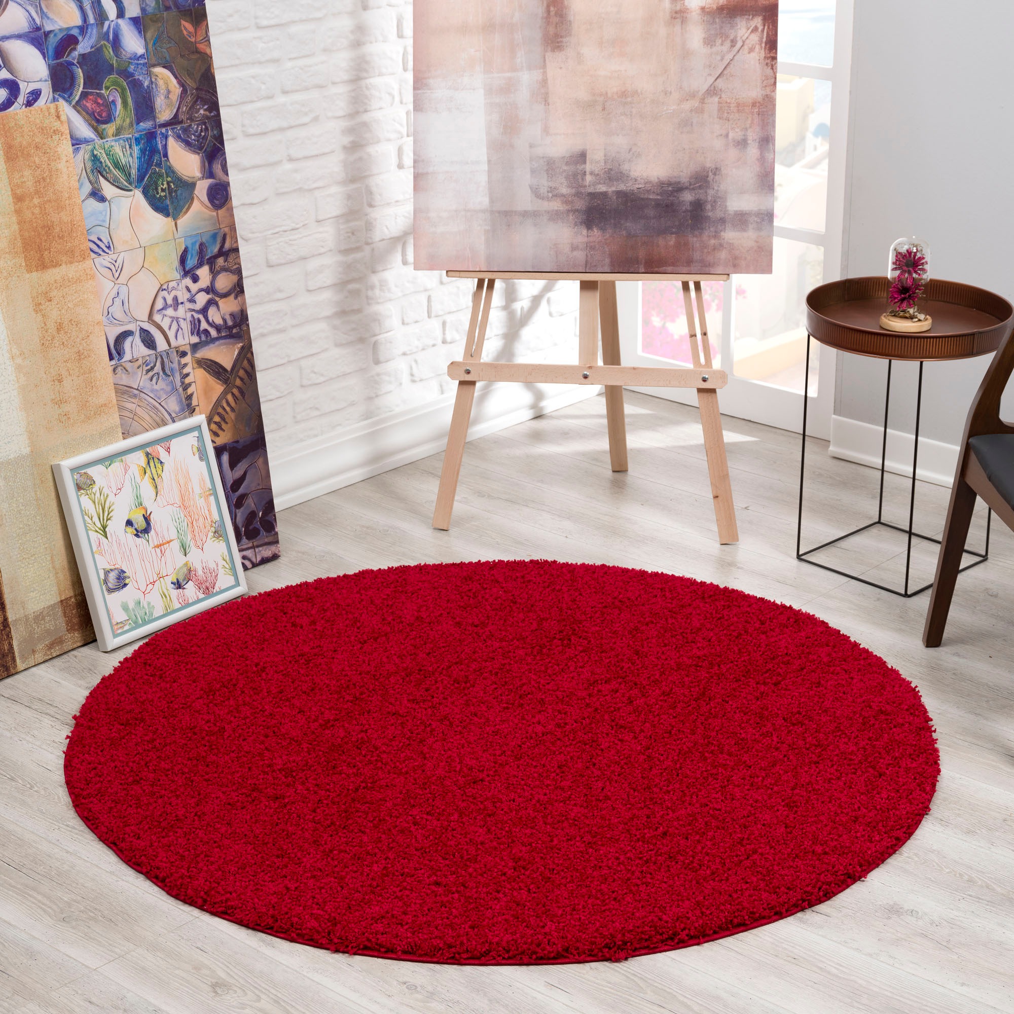 Sanat Hochflor-Teppich »LOCA«, rund, 30 mm Höhe, Wohnzimmer, Langflor, Shag günstig online kaufen