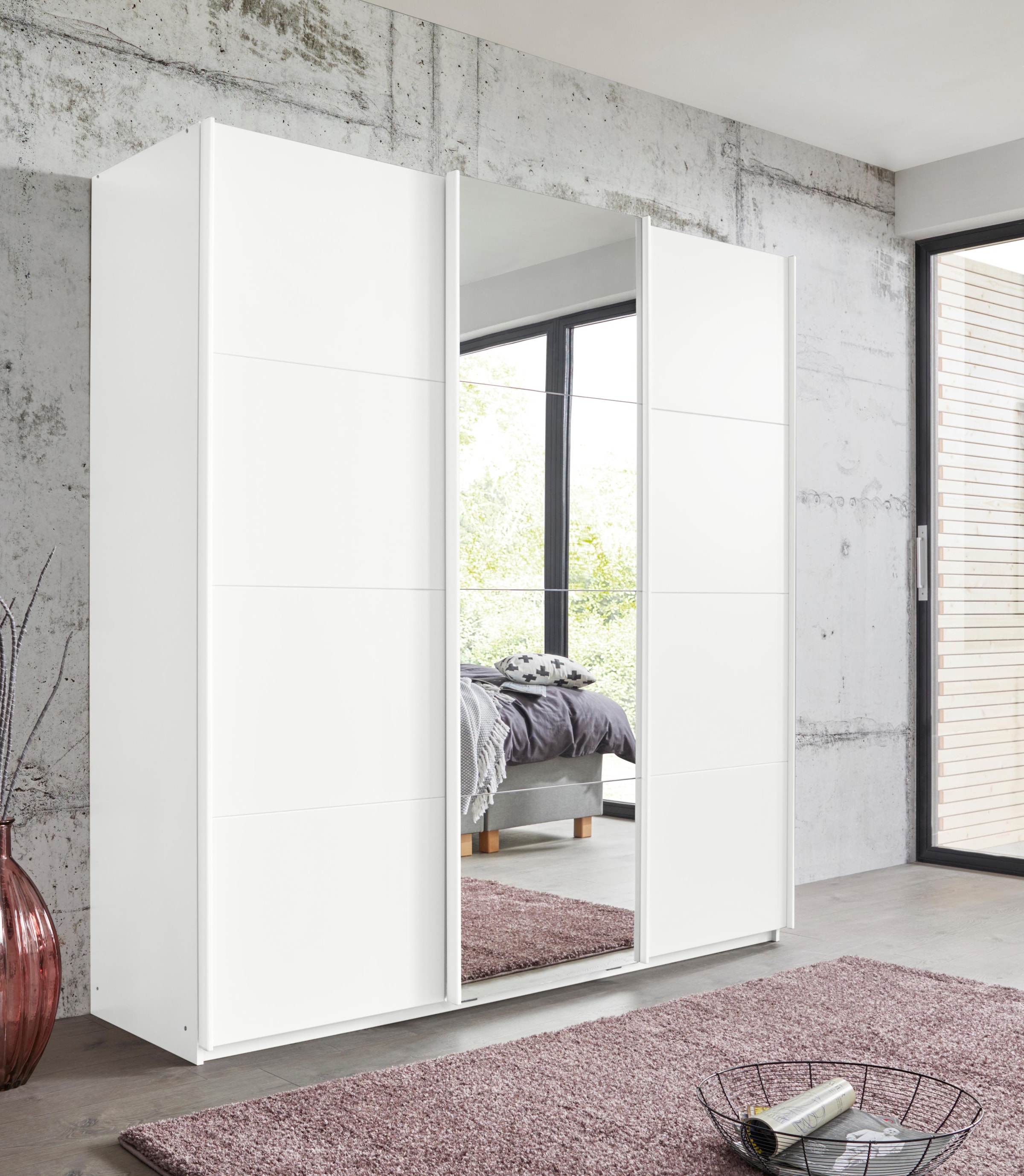 rauch Schwebetürenschrank »Kleiderschrank Schrank Garderobe Wäscheschrank BESTSELLER KEPAN«, inkl. Schubladen-Einsatz und extra Einlegeböden MADE IN GERMANY