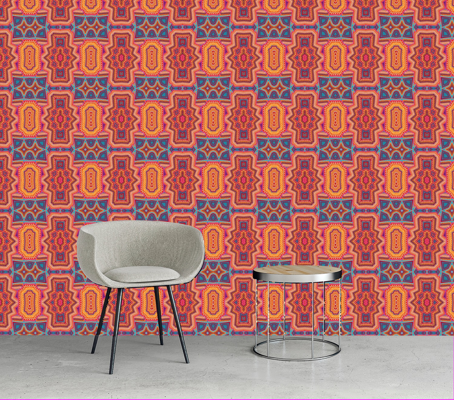 queence Vinyltapete »Mason«, bedruckt-Barock-Antikoptik-Kunst, 90x250cm, se günstig online kaufen