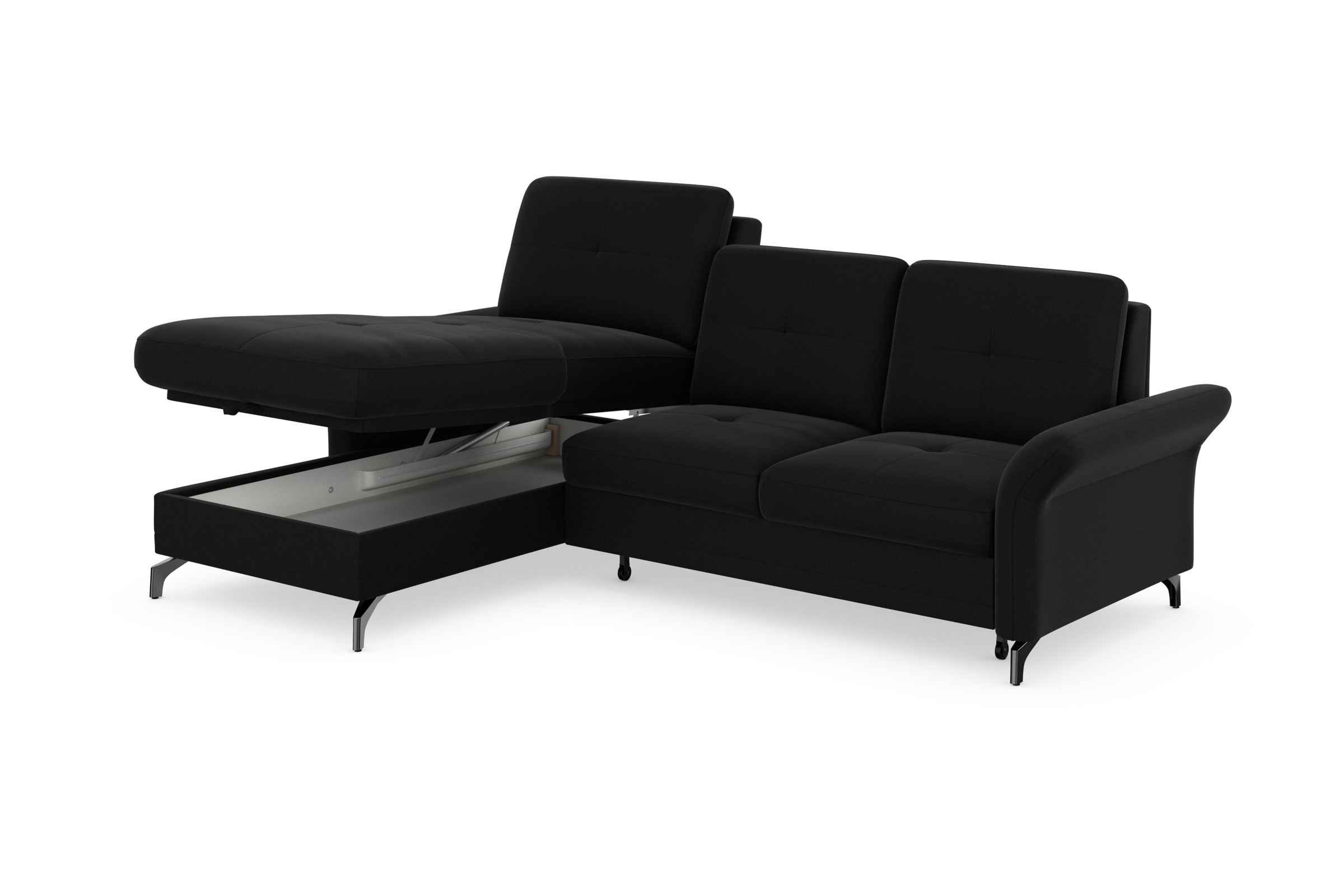 Places of Style Ecksofa »Calando L-Form«, wahlweise mit Bettfunktion, Bettkasten und Armteilfunktion