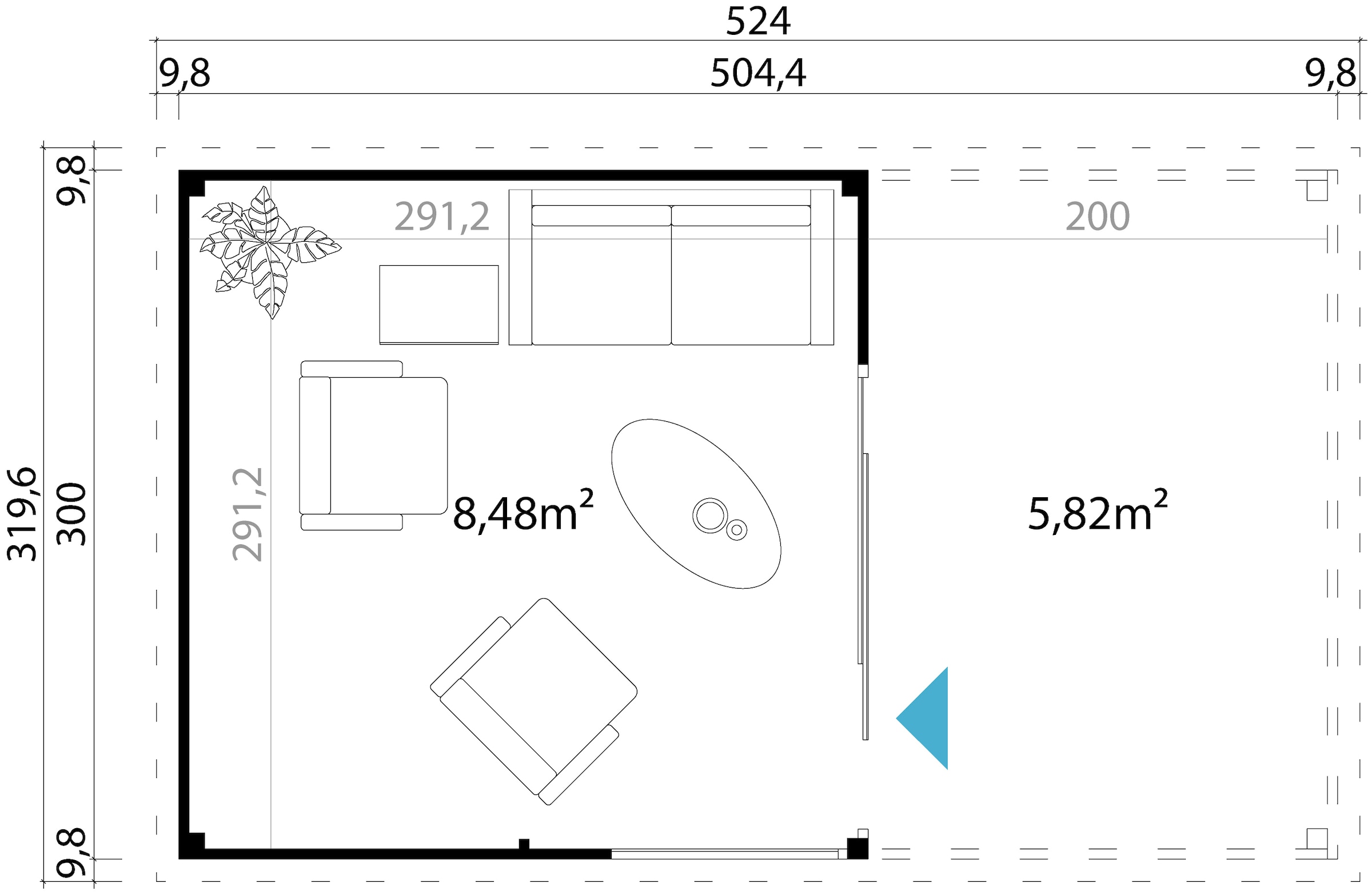 LASITA MAJA Gartenhaus »Domeo 2, Schwedenrot«, (Set), mit Dachverlängerung