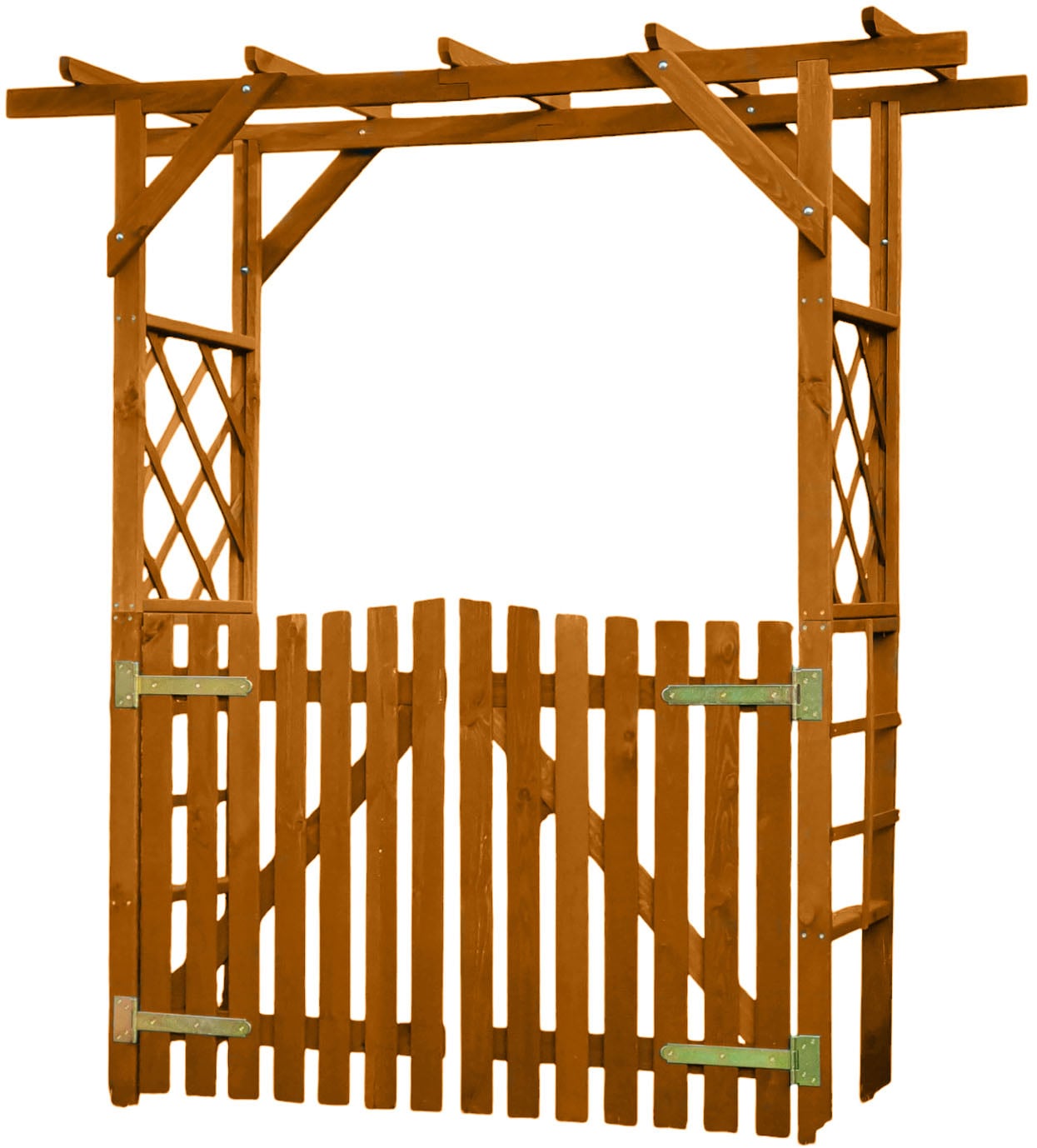 promadino Rosenbogen »Pergola Ben«, (Set), BxTxH: 200x65x208 cm, mit Türen