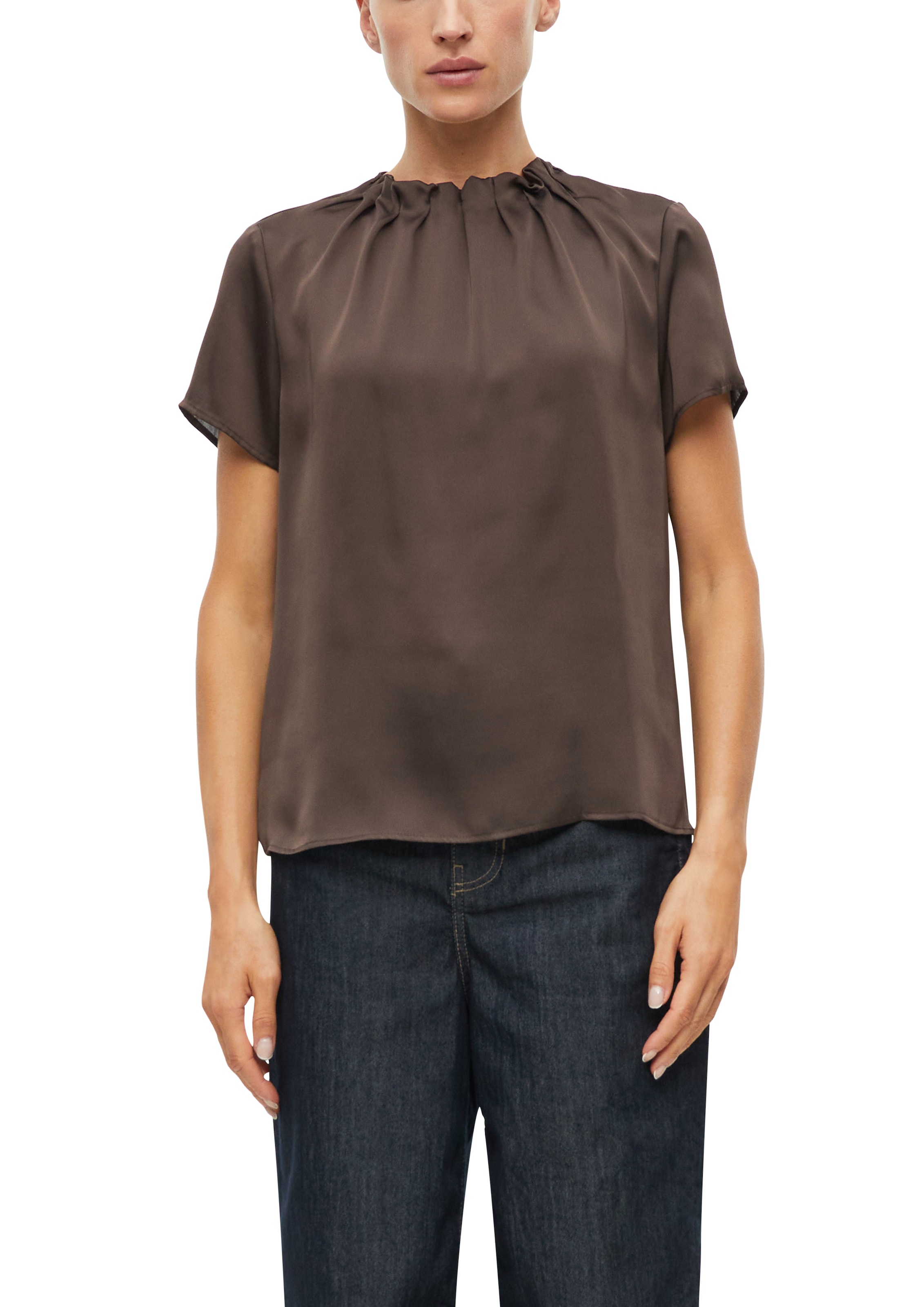 s.Oliver BLACK LABEL Kurzarmbluse Sommerbluse mit Animal-Print