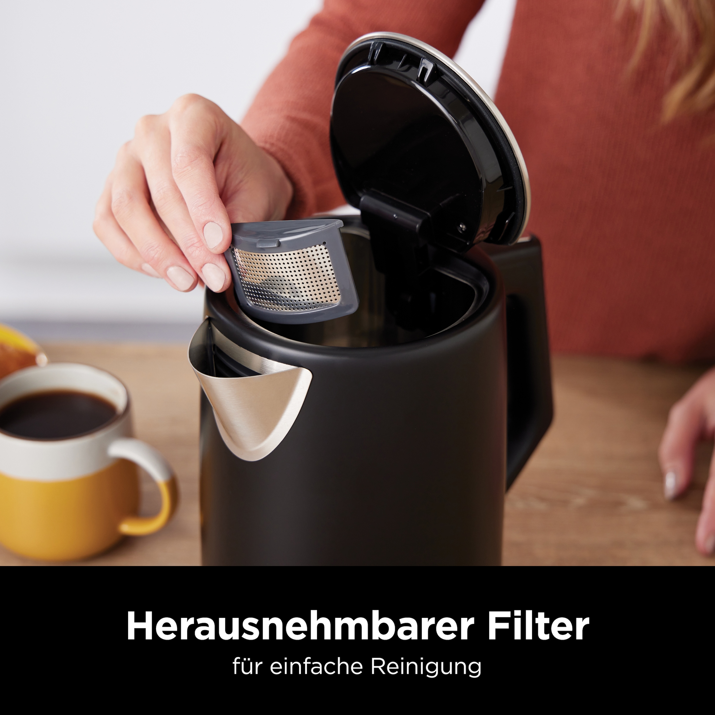 NINJA Wasserkocher »KT200EU«, 1,7 l, 3000 W, 40-100 °C, schwarz