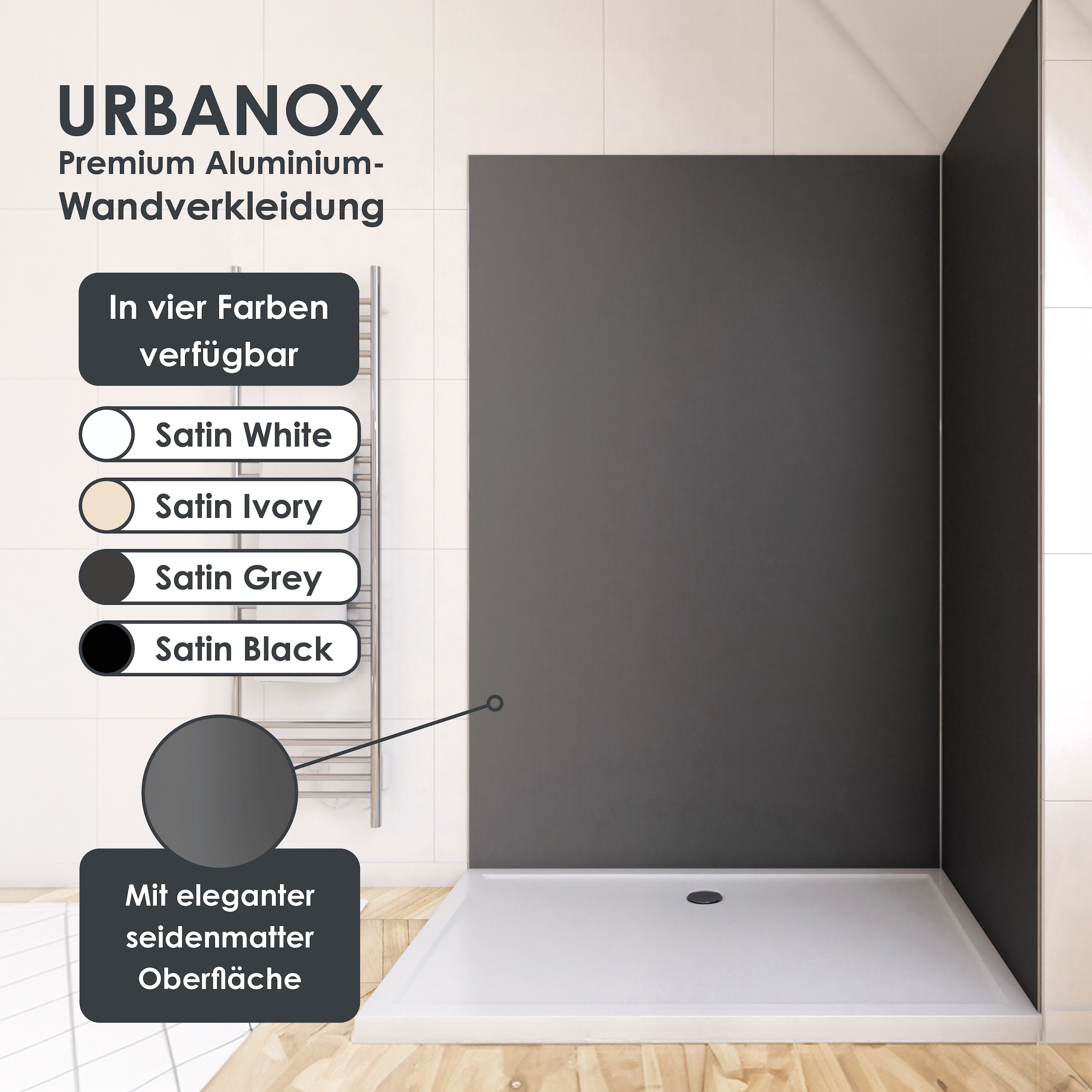 Marwell Duschrückwand »Urbanox«, (Set, 1 tlg.), in verschiedenen Größen erhältlich