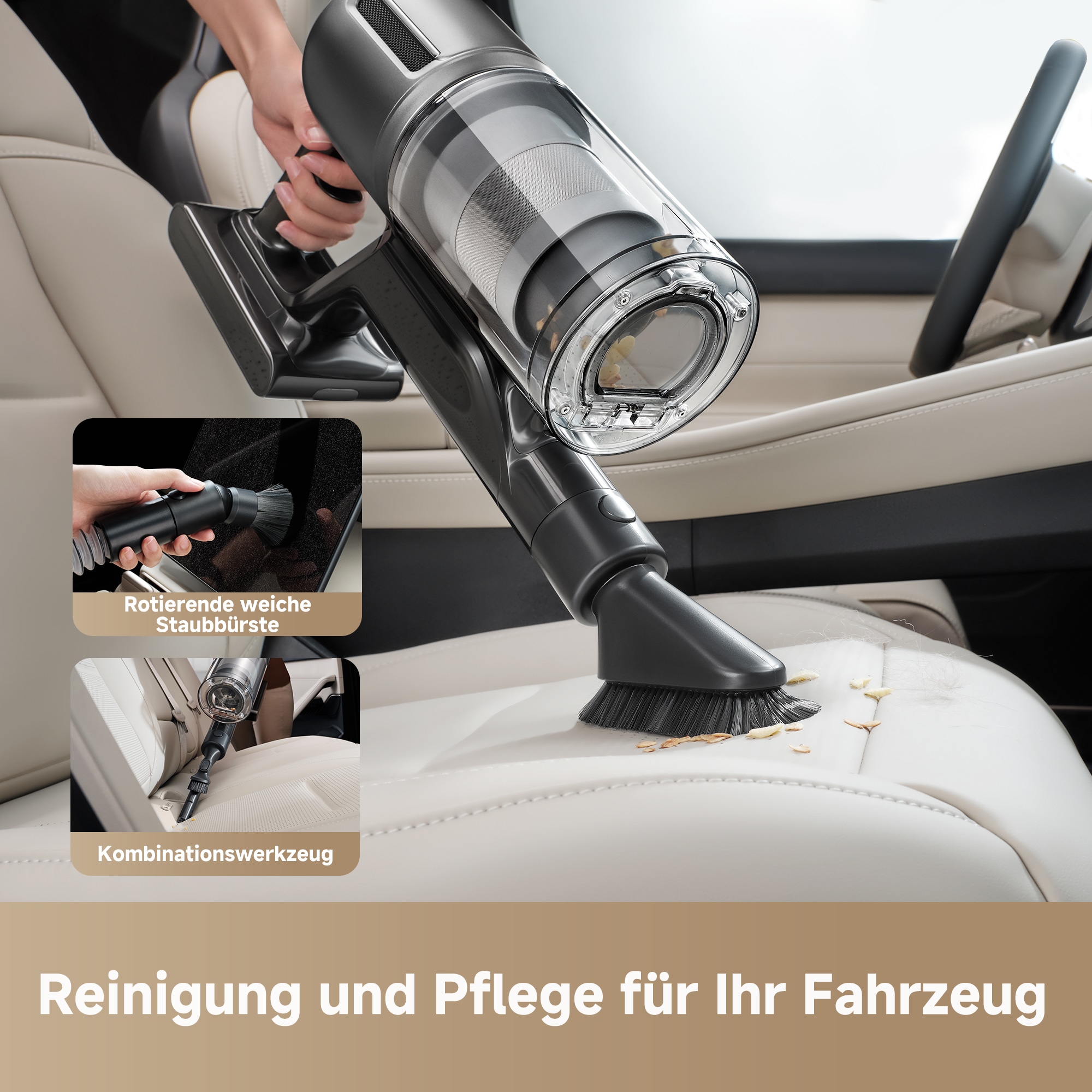 Dreame Akku-Handstaubsauger »Dreame Z40 Station mit Absaugstation und 28.000 Pa Saugkraft«, Nasswischfunktion, vielseitige Aufsätze, automatische Entleerung