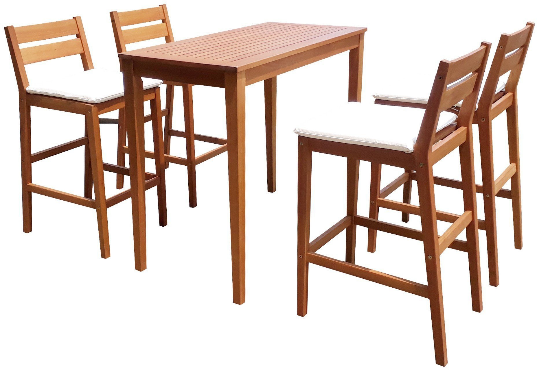 Garden Pleasure Gartenbar-Set »»MAINE«« 5 Stk. tlg. 4 Stühle, Tisch LxB: 10 günstig online kaufen