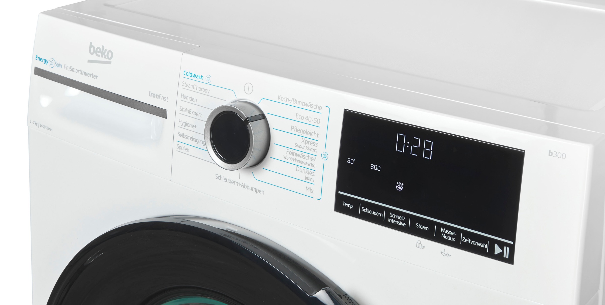 BEKO Waschmaschine »BM3WFU4741N«, 7 kg, 1400 U/min, Waschen mit EnergySpin: Bis zu 35 % Energie sparen – nicht nur in Eco