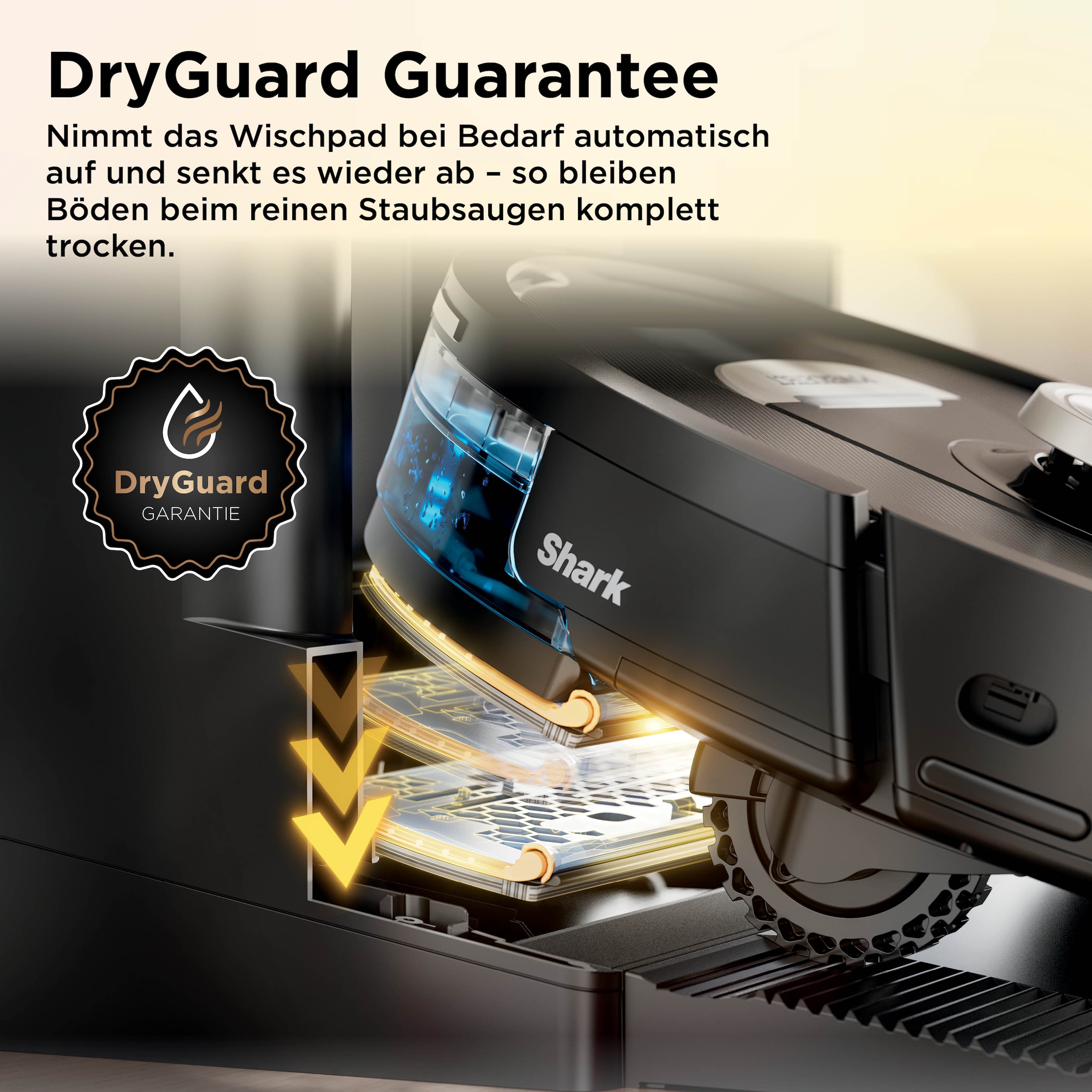 Shark Saugroboter »Shark ThermaCharged PowerDetect Nass- und Trocken-Saugroboter« beheizte Basisstation verwendet 85°C heißes Wasser und 80°C warme Luft
