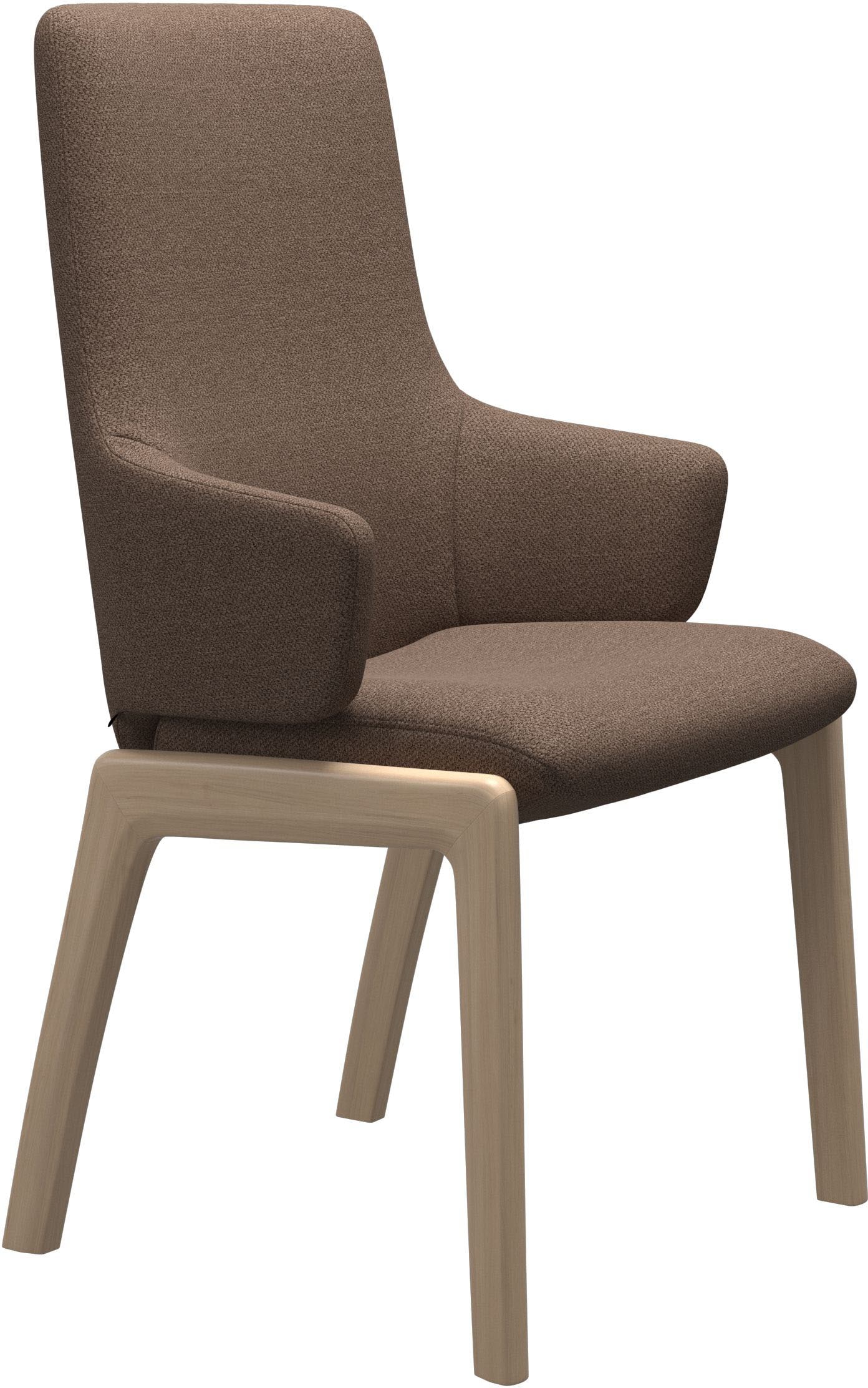 Stressless® Polsterstuhl »Laurel«, ROHLEDER Stoff Q2 FARON, High Back mit Armlehne, Größe L, mit abgerundeten Beinen in Schwarz