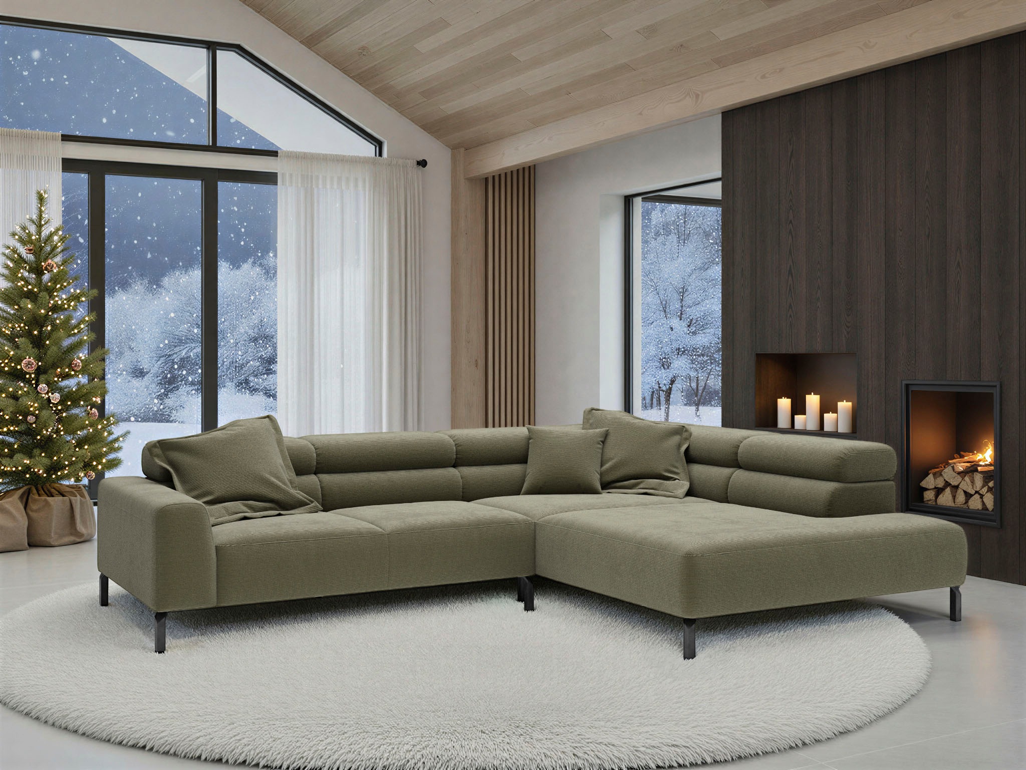 PLACES OF STYLE Ecksofa »Antonelli, L-Form, inkl. Kopfteilverstellung, Brei günstig online kaufen