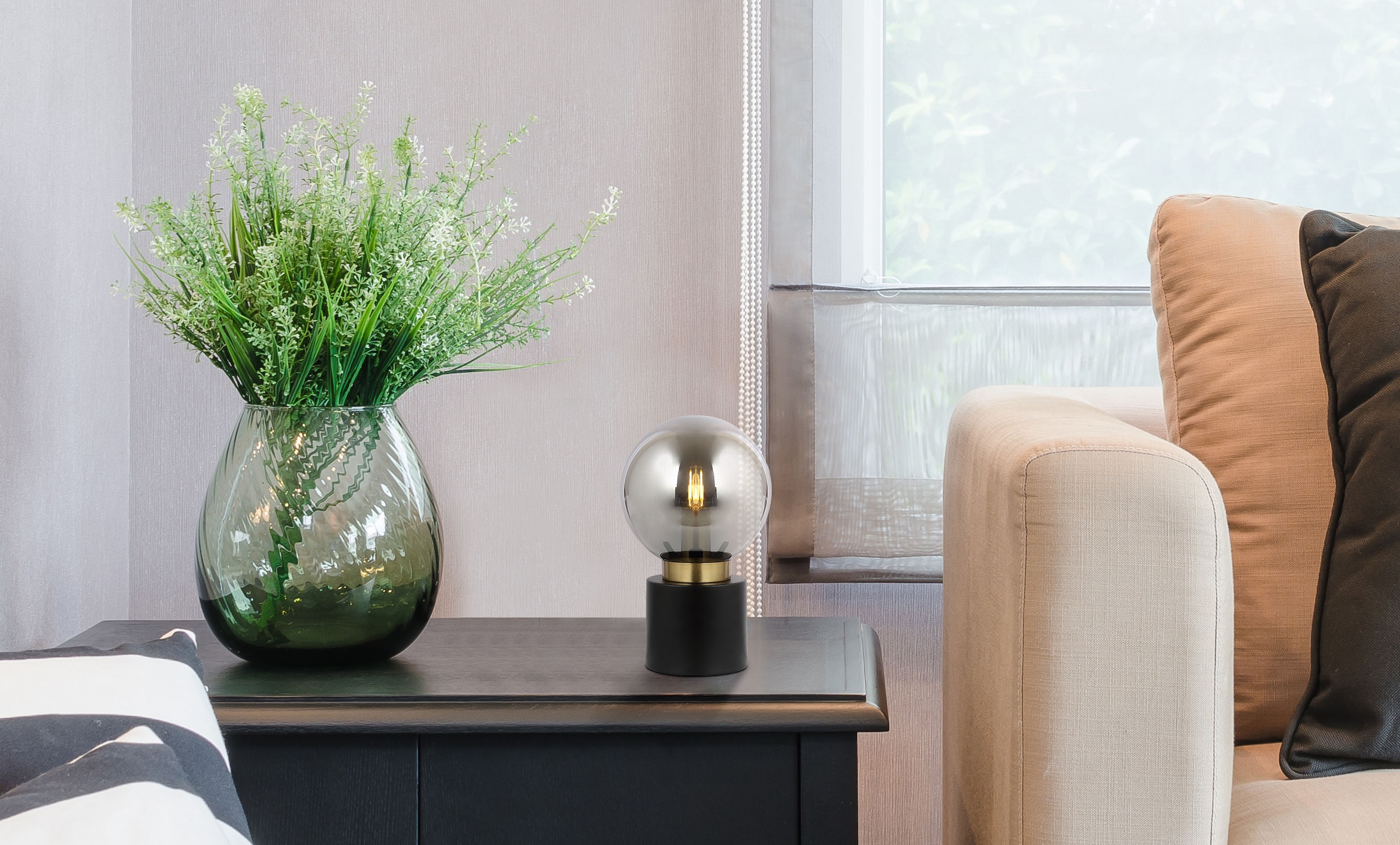 GLOBO LIGHTING Tischleuchte »MARKA« E14 1 Stk. Tischlampe Nachttischlampe Deko-Tischleuchte Schlafzimmer