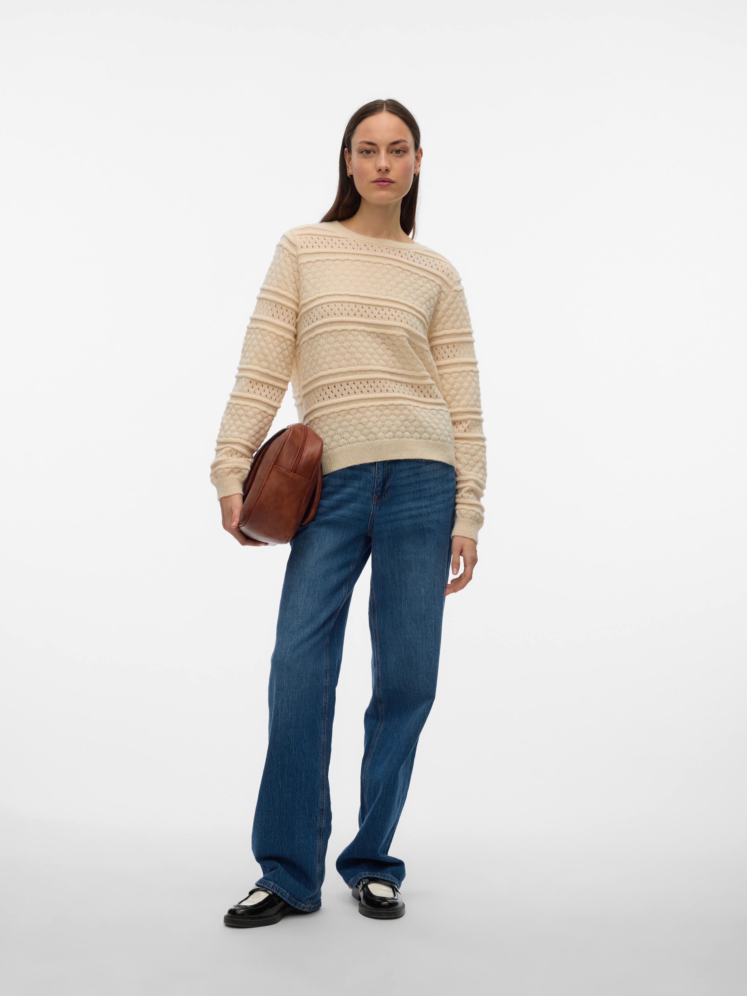 Vero Moda Strickpullover »VMLEO LS O-NECK PULLOVER BF«