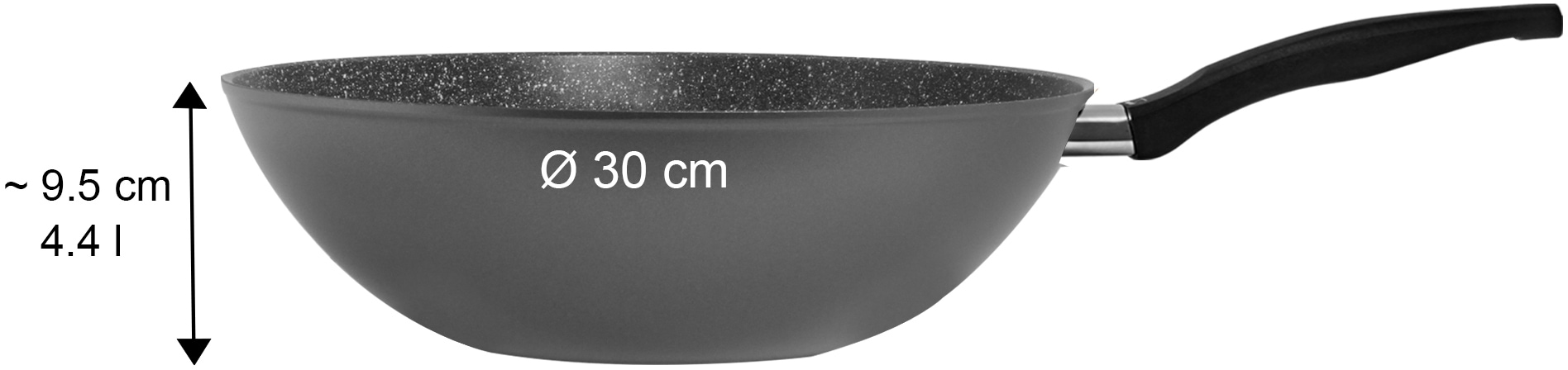 STONELINE Wok, Aluminium, (1 tlg.), Ø 30 cm, Induktion