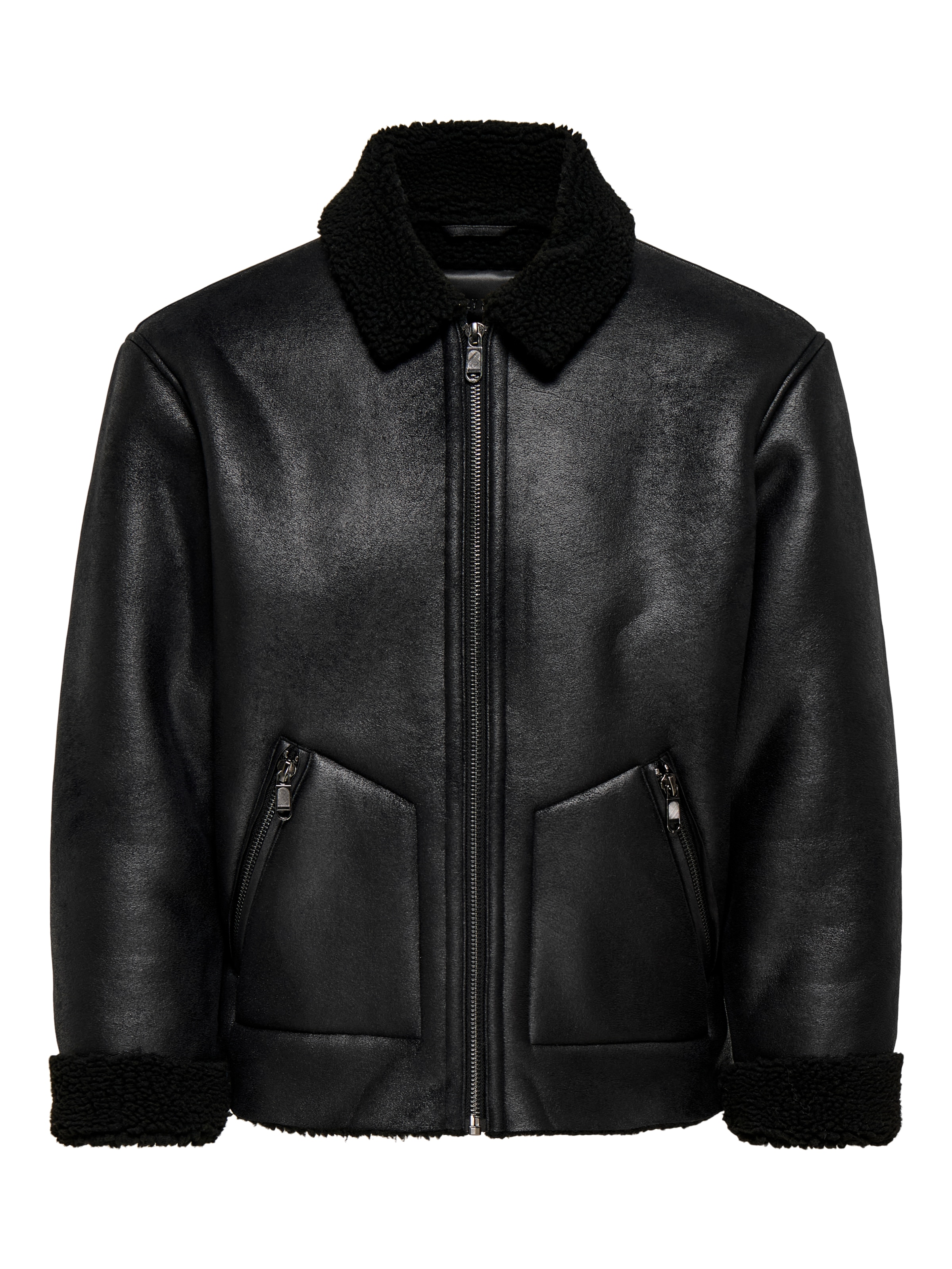 ONLY & SONS Blouson »ONSRIKER PU SHEARLING JACKET OTW VD« Polyester, regular fit