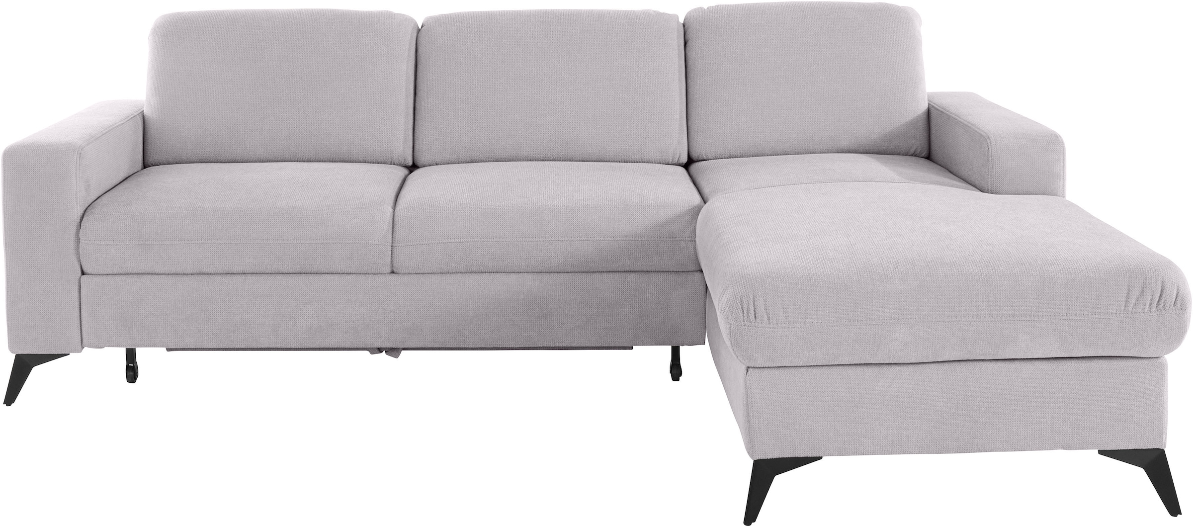 Places of Style Ecksofa »Lolland L-Form«, Wahlweise mit Bettfunktion und Bettkasten, Federkern