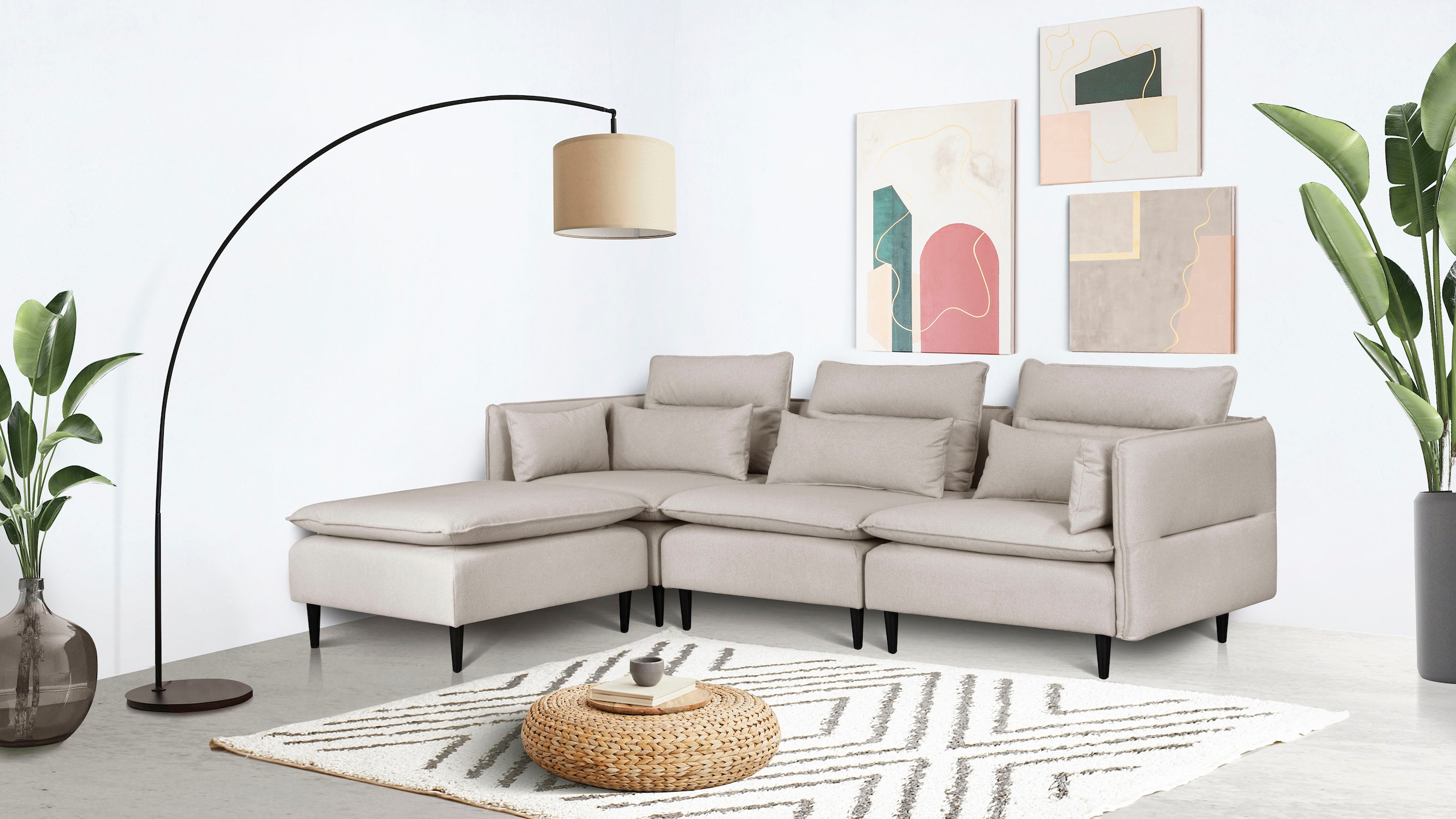 andas Ecksofa »ALVIK L-Form«, zusammengesetzt aus Modulen, erweiterbar mit günstig online kaufen