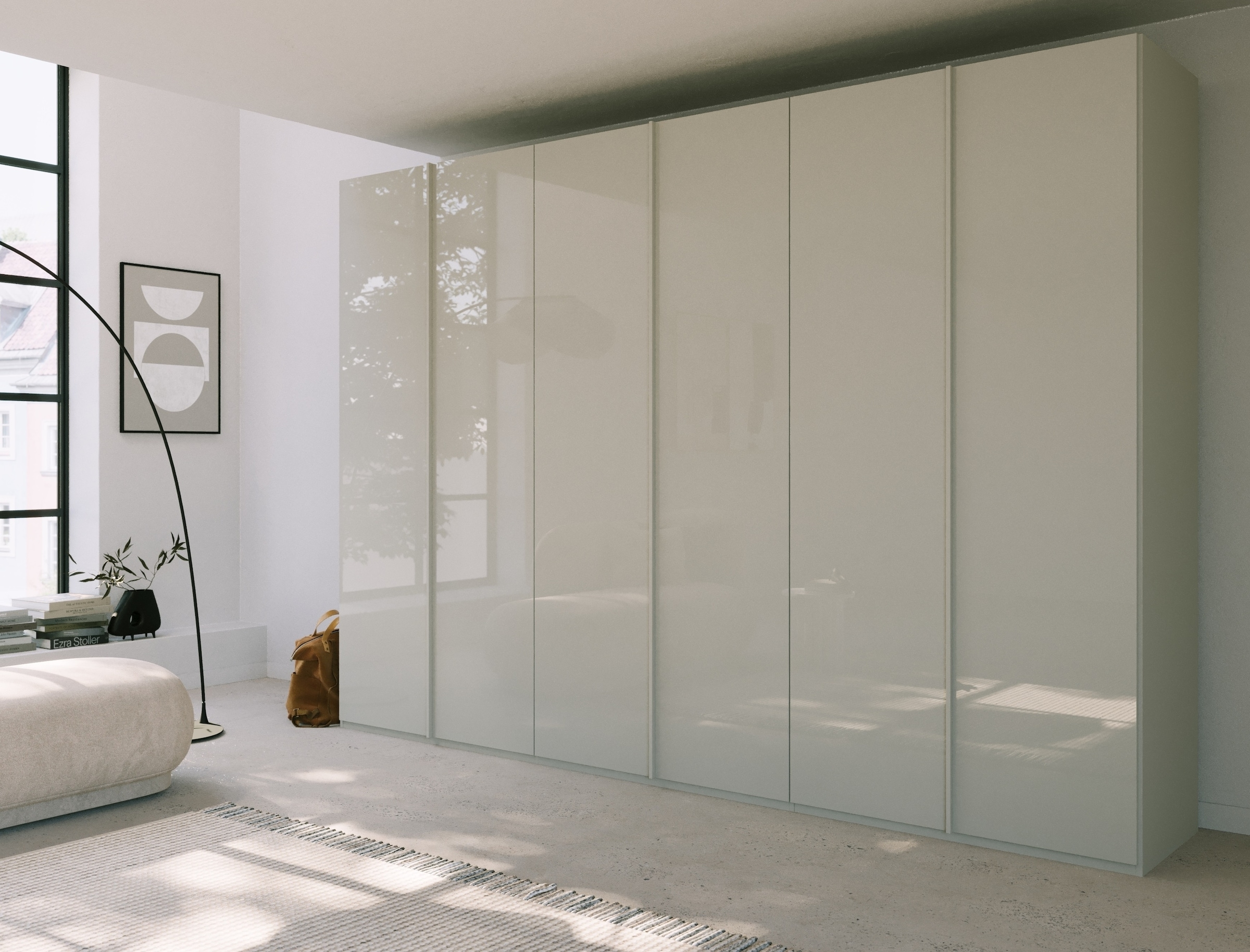 rauch Drehtürenschrank »Skat Meridian«, Glasfront, inkl. Innenspiegel und 4 Innenschubladen