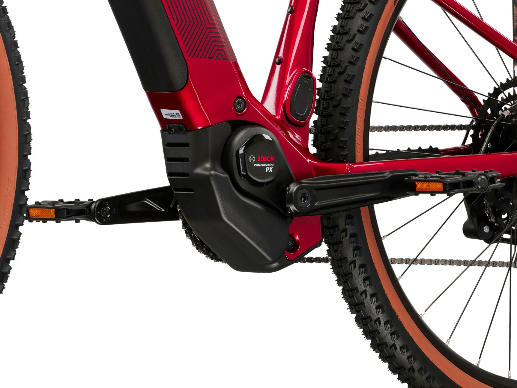 Kross »Influx Hybrid 2.0 16,7Ah / 600 Wh 29 Zoll rot 9 Gänge 2026« 9 Gang Shimano CUES U4000 Schaltwerk Kettenschaltung Mittelmotor 250 W BOSCH PERFORMANCE LINE PX Mittelmotor