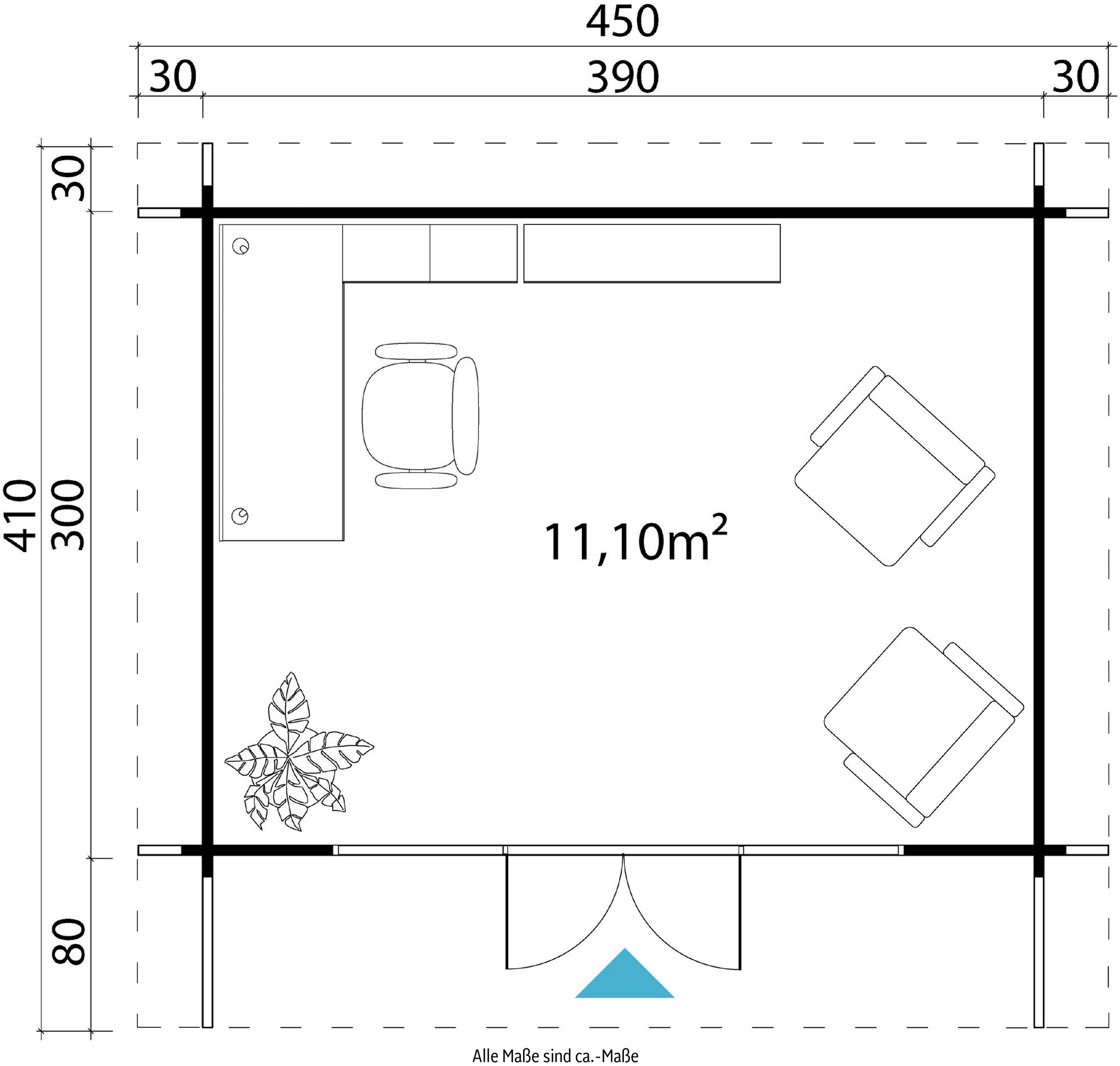 LASITA MAJA Gartenhaus »SUSSEX«, (Set, inkl. Fussbodenbretter zum verlegen)