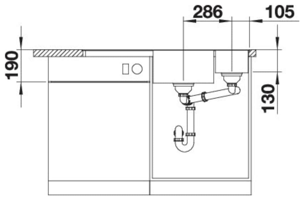 Blanco Granitspüle »AXIA III 6 S-F« 1 Stk. tlg. inklusive Esche-Compound-Brückenschneidebrett und Multifunktionsschale