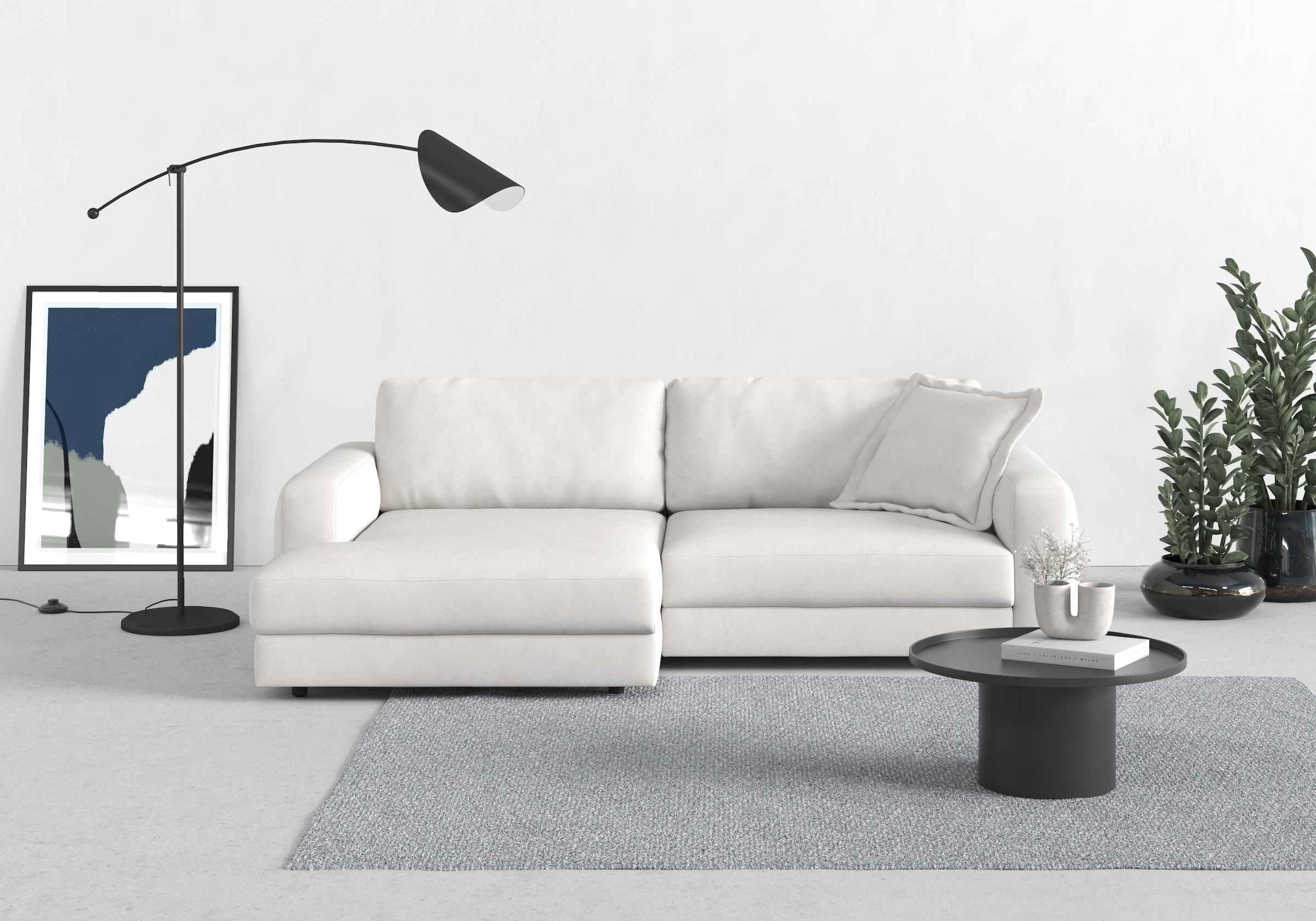 TRENDMANUFAKTUR Ecksofa »Bourbon, Designsofa mit tollem Sitzkomfort, L-Form,«, extra tiefe Sitzfläche, wahlweise mit Sitztiefenverstellung