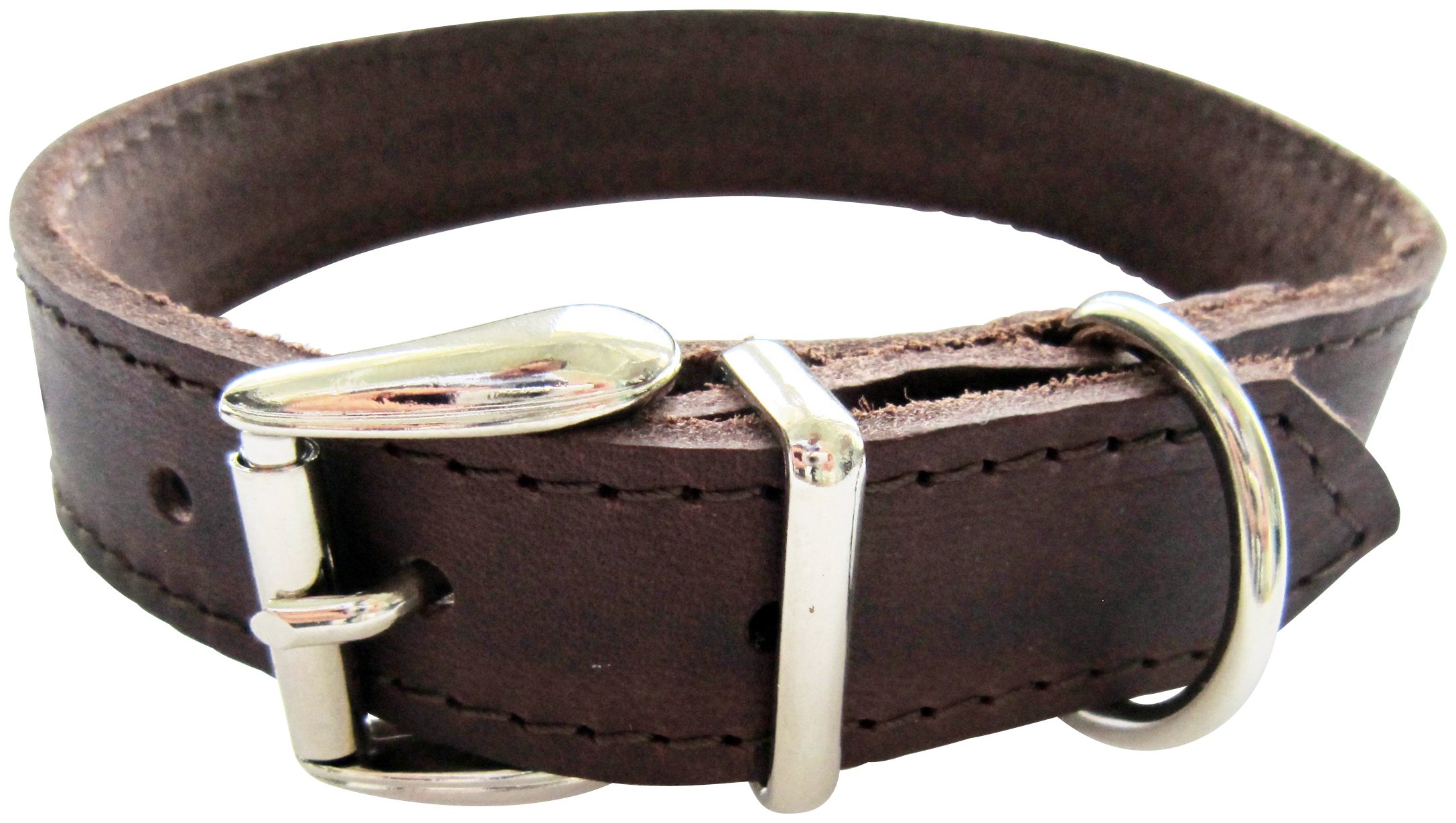 Hunde-Halsband, Echtleder, Länge: 55 cm