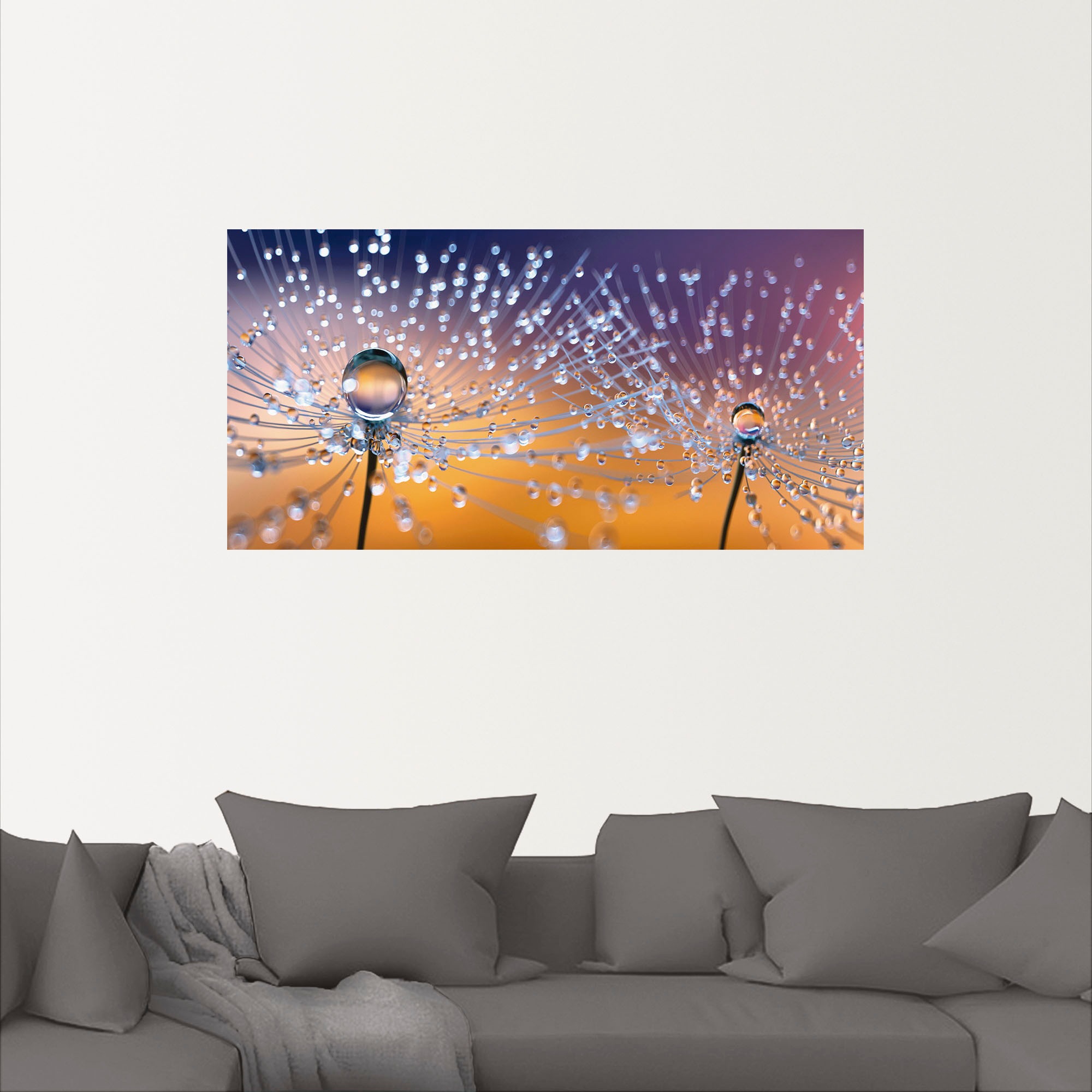 Artland Wandbild »Pusteblumen Tautropfen«, Blumenbilder, (1 St.), als Alubild, Outdoorbild, Leinwandbild, Poster, Wandaufkleber
