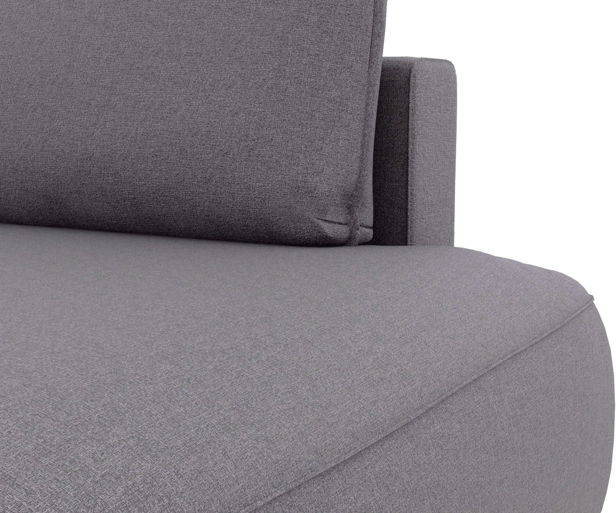 TRENDMANUFAKTUR Ecksofa »Fordon II, Schlafsofa mit Bettkasten, Couch in L-Form, Breite 250 cm«, in Struktur LUMOS, 3D-Effekt, anthrazit, Armlehne links