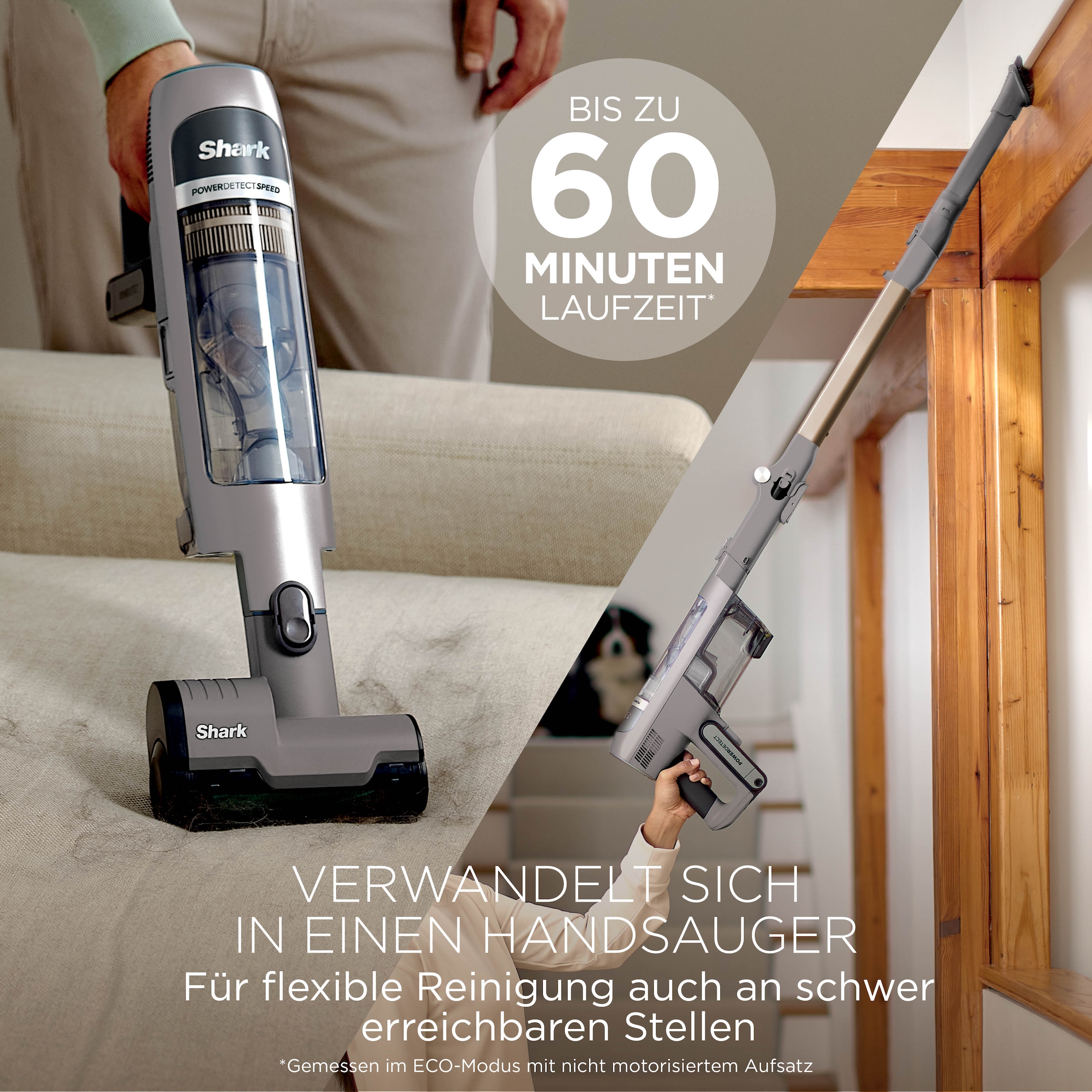 Shark Akku-Hand-und Stielstaubsauger »Shark PowerDetect Speed Luxe Collection Clean & Empty« 4 POWERDETECT-TECHNOLOGIEN, Selbstentleerende Ladestation