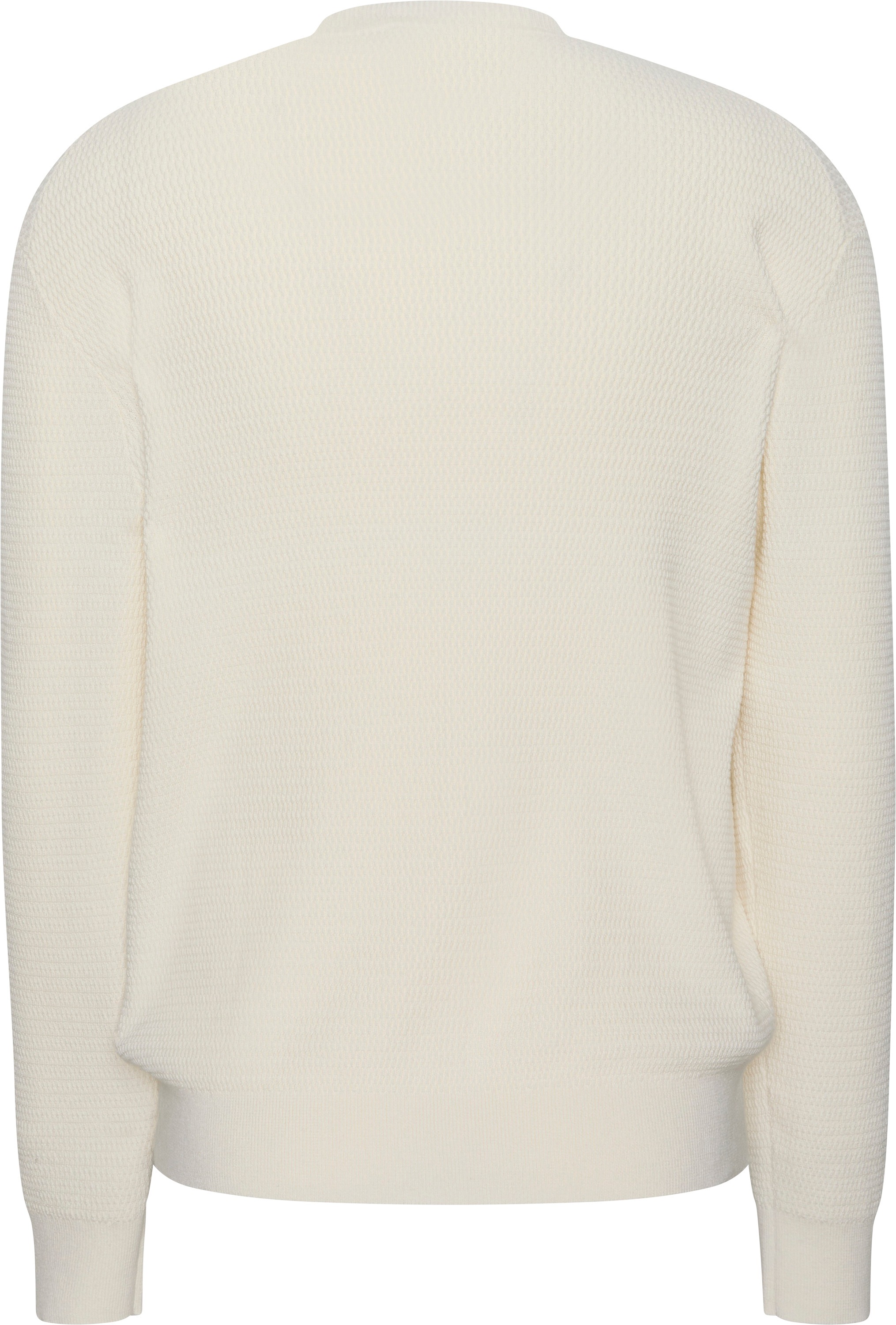 Calvin Klein Strickpullover »LS TXTR CTTN CRWNK S«, Mit Rundhalsausschnitt