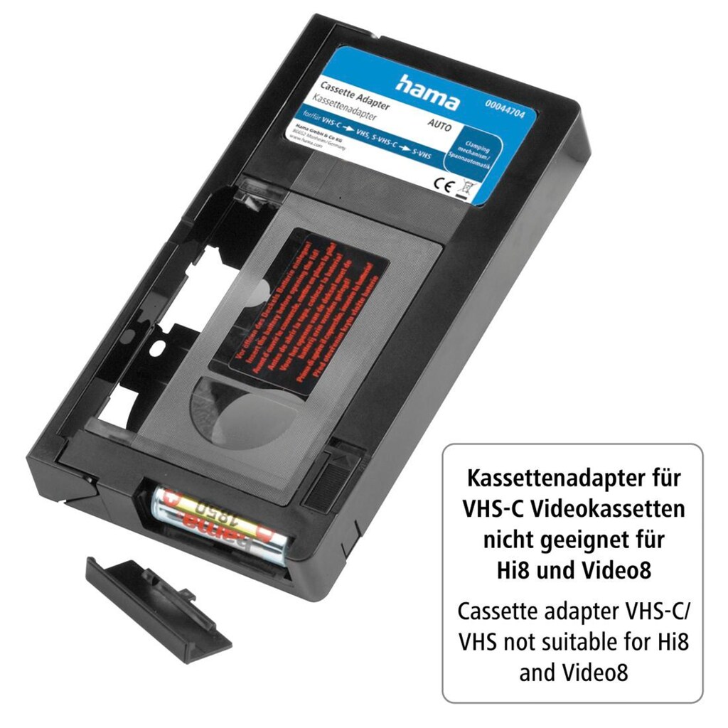 Hama Videokassette »Kassettenadapter für VHS-C/VHS "Auto"«