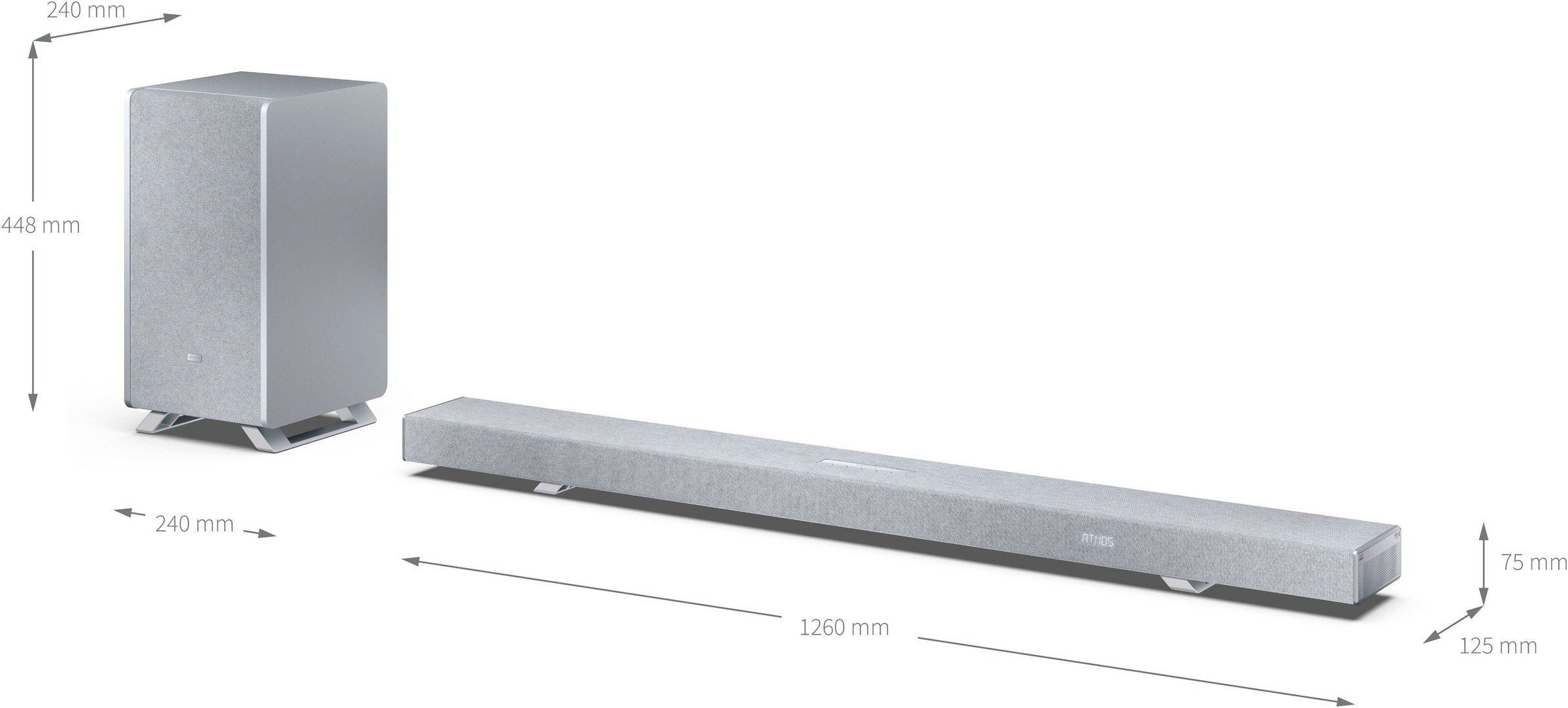 Sharp Soundbar »HT-SBW55121 5.1.2 Dolby Atmos®/DTS:X® mit Drahtlos-Subwoofer«