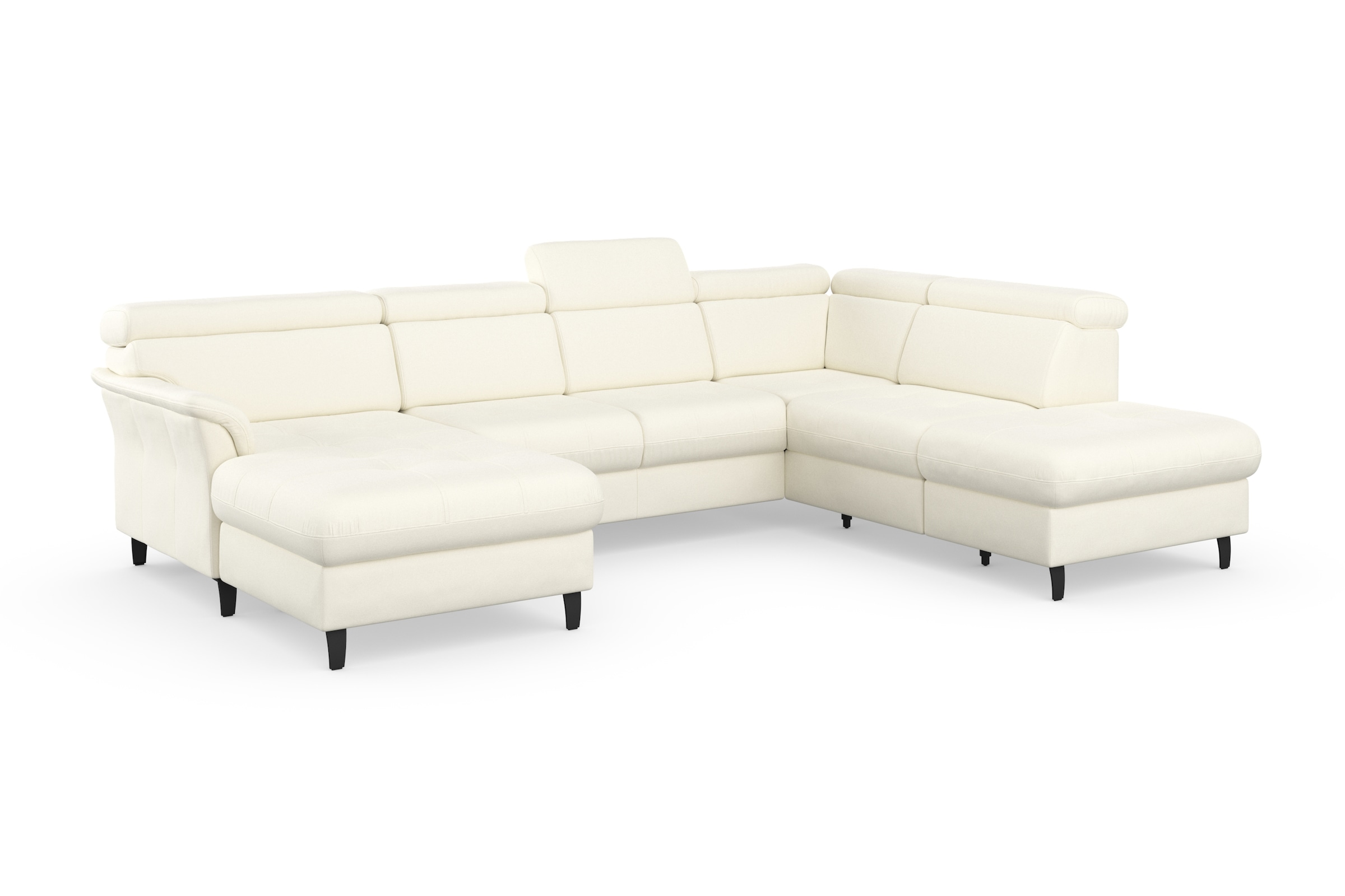 sit&more Wohnlandschaft »Marano U-Form«, inklusive Kopfteilverstellung, wahlweise mit Bettfunktion, Bettkasten