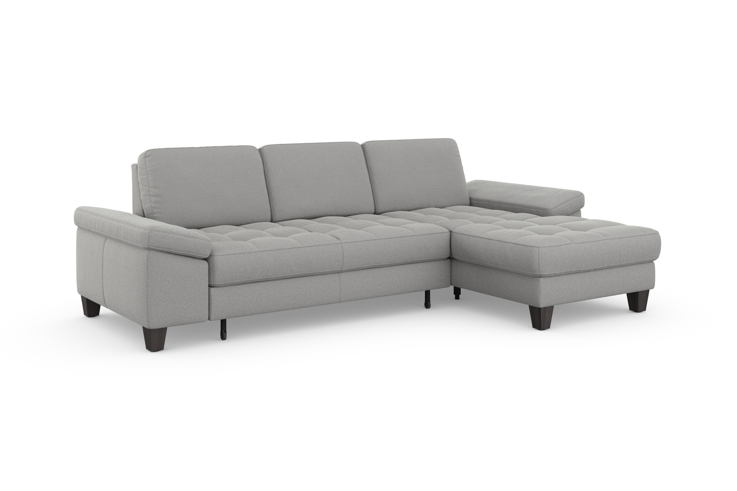 sit&more Ecksofa »Westham L-Form«, Recamiere, mit oder ohne Bettfunktion, Bettkasten, Füße wengefarben