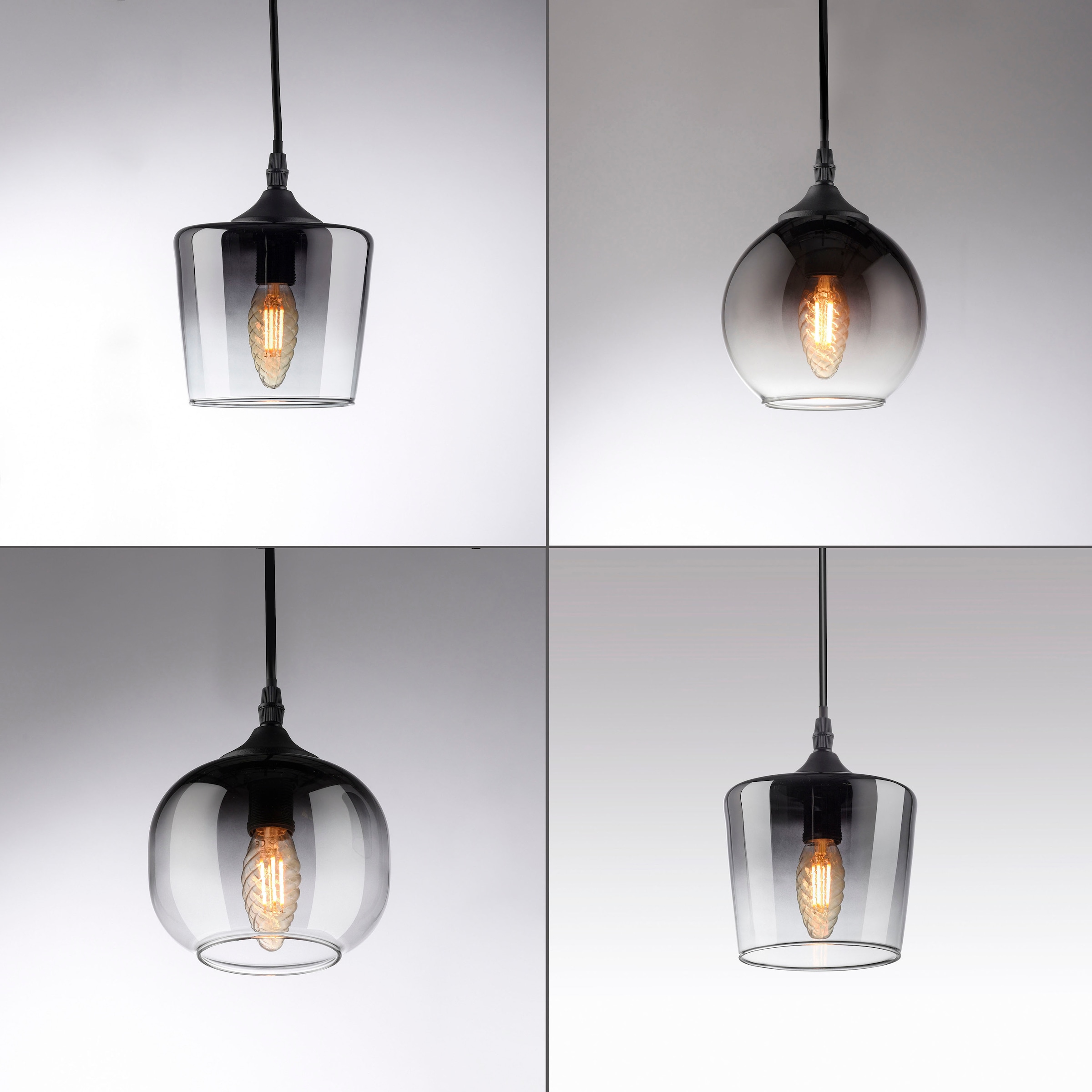 JUST LIGHT Pendelleuchte »ZEA«, 8 flammig, Leuchtmittel E14 | ohne Leuchtmittel