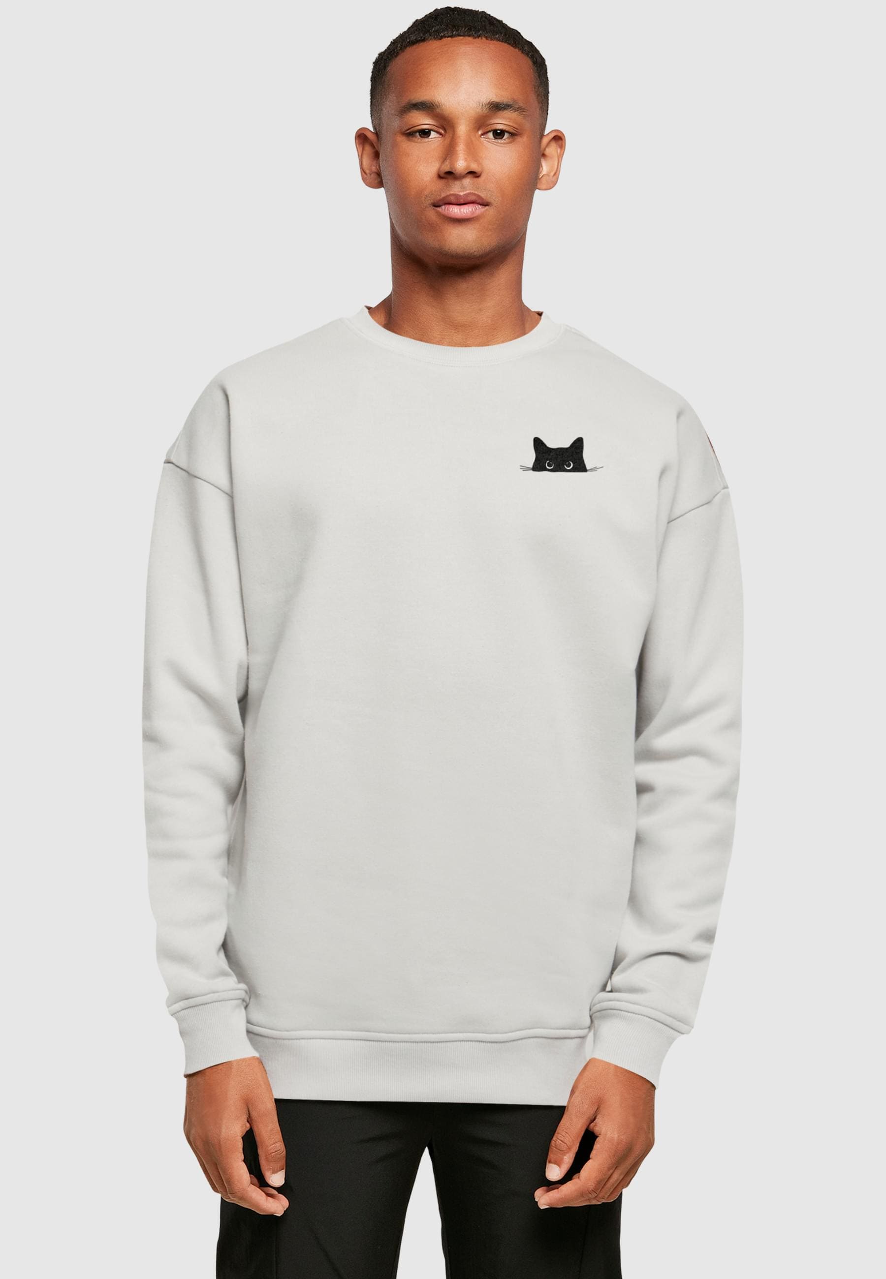 Merchcode Rundhalspullover »Merchcode Halloween - Cat Crewneck« 1 Stk.
