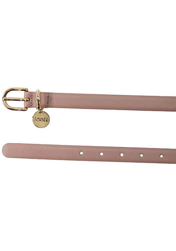 JOOP! Ledergürtel mit Dornschließe und Logo-Anhänger, Breite 2cm