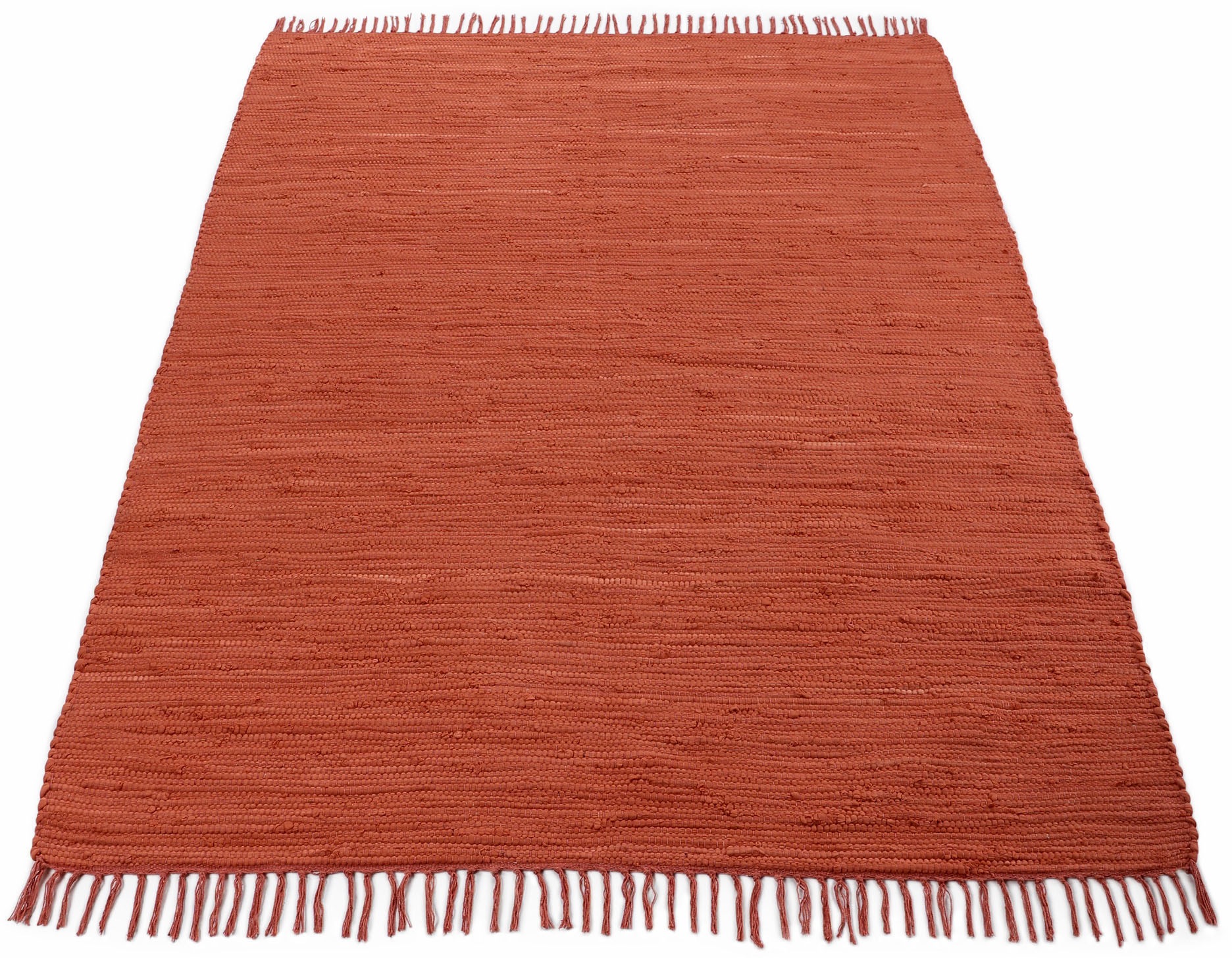 OTTO home Teppich »Handweb Uni, Wendeteppich« rechteckig 5 mm Höhe Fleckerl günstig online kaufen