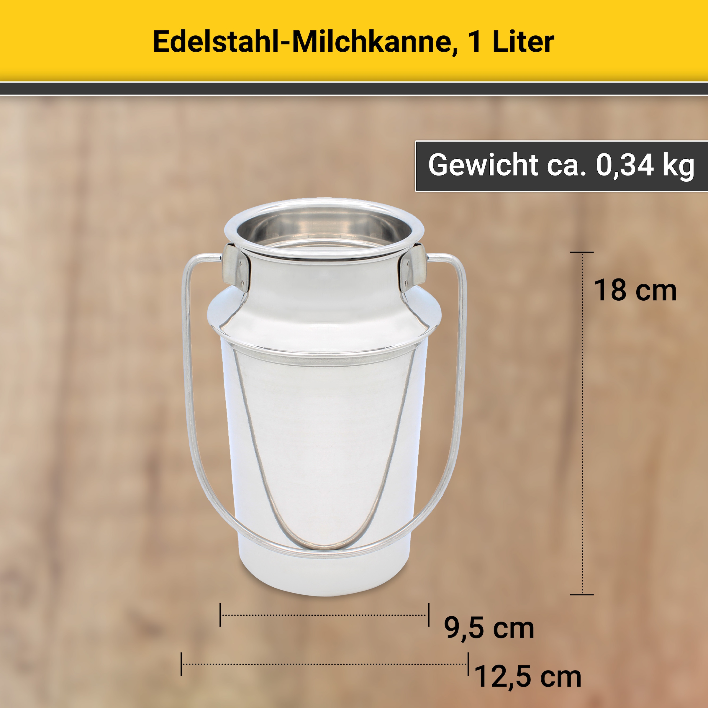 Krüger Milchkanne »aus Edelstahl rostfrei, 1 Liter« 1 l 1 Stk. tlg. Kanne im zeitlosen Design