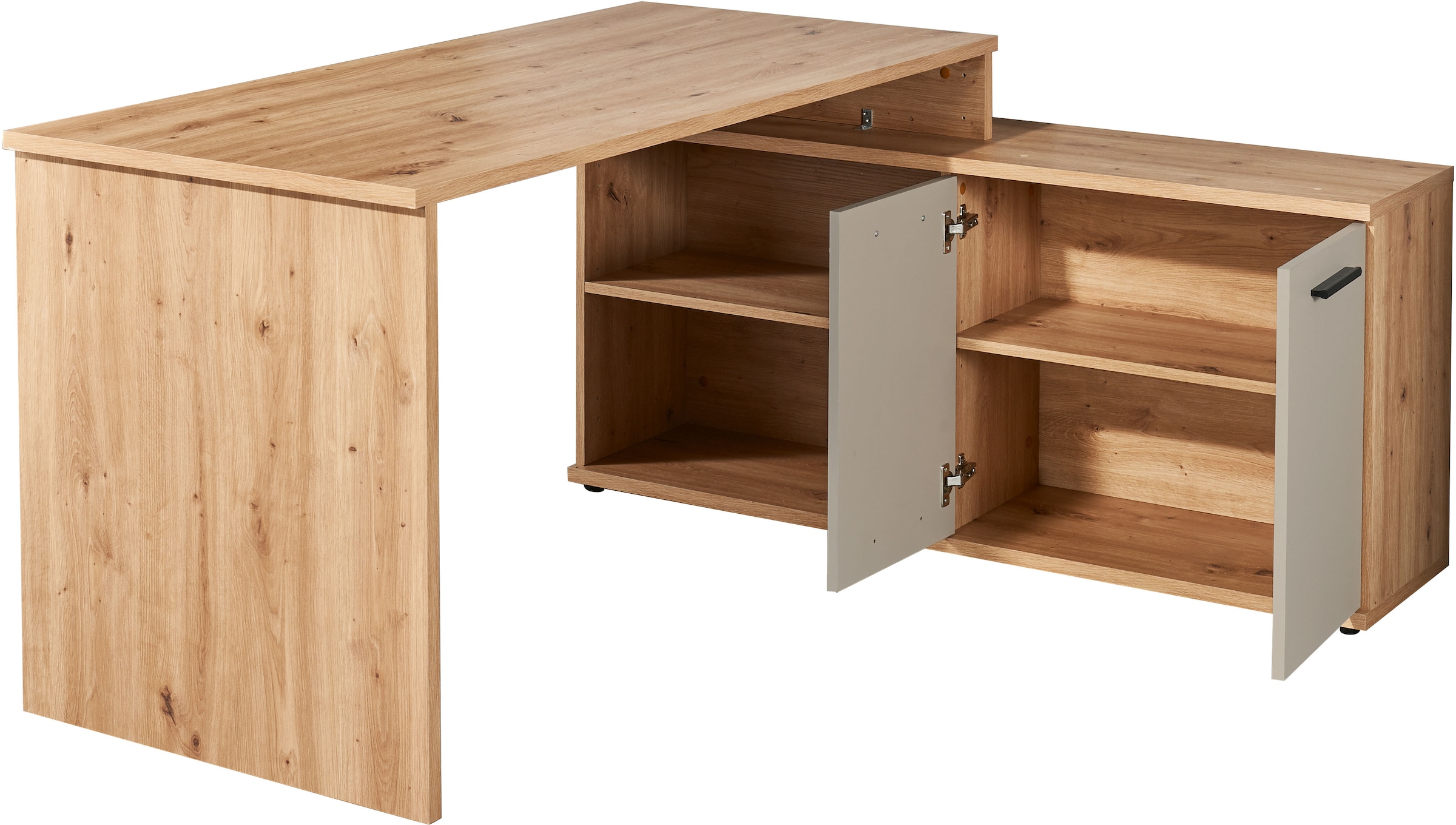 BEGA OFFICE Schreibtisch »Kanada, BxHxT 160x74x130 cm« 1 Stk. tlg. Breite 160cm, Softclose für Türen