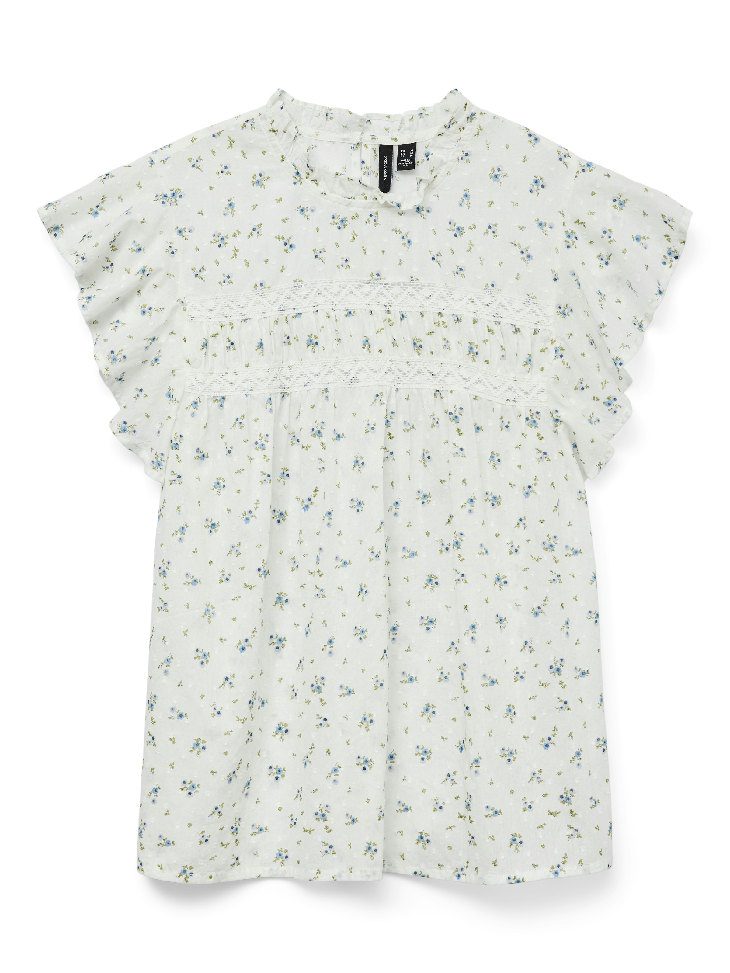 Vero Moda Blusenshirt »VMTRINE SL LACE TOP WVN NOOS«