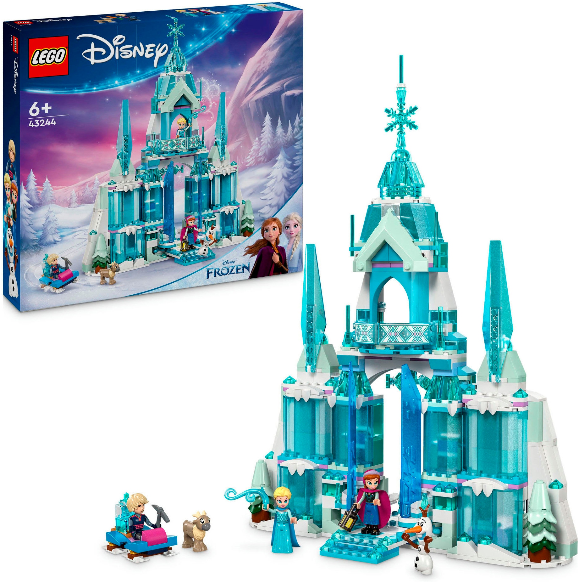 LEGO® Konstruktionsspielsteine »Elsas Winterpalast (43244), LEGO Disney Princess«, (630 St.), Made in Europe