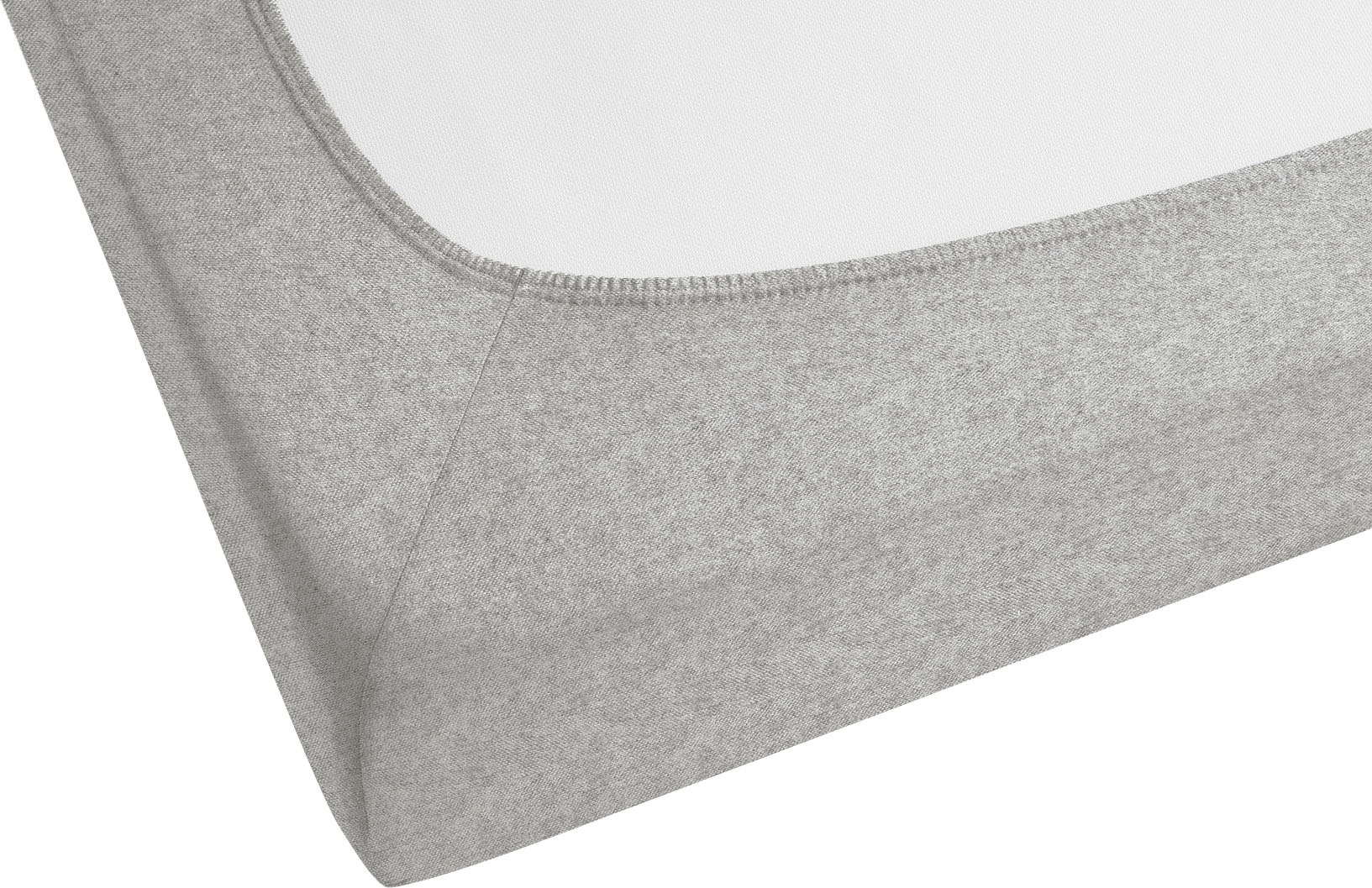 Biberna Spannbettlaken »Hermal Biber, Melange-Optik, in Gr. 90x200, 140x200 oder 180x200 cm«, 100% Baumwolle, weich + warm, Matratzenhöhe bis 22 cm, Made in Germany