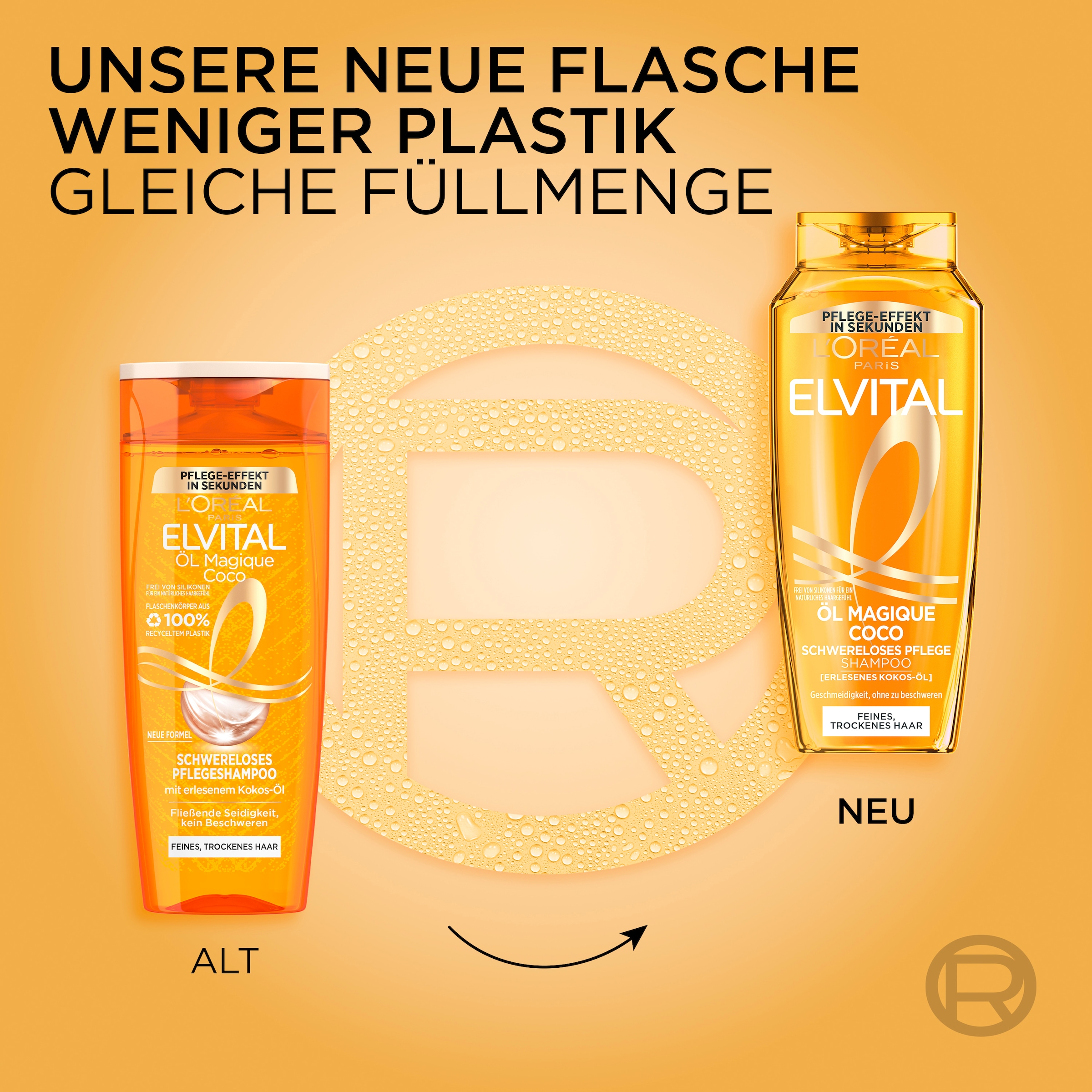 L'ORÉAL PARIS Haarshampoo »L'Oréal Paris Elvital Öl Magique Coco Shampoo« Erleichtert Kämmbarkeit, unglaubliche Leichtigkeit und Seidigkeit.