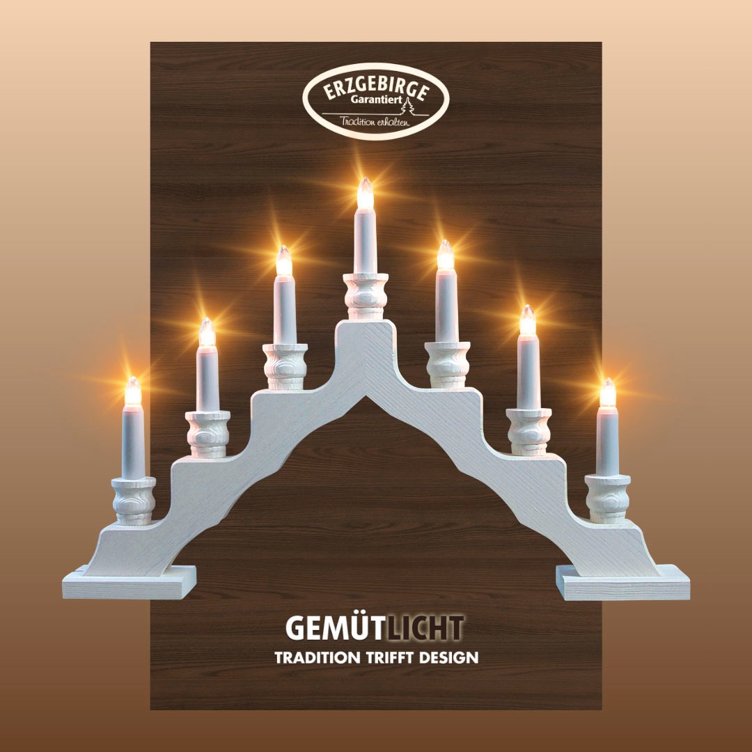 Weigla Lichterbogen »Schwede, Weihnachtsdeko, Made in Germany« 1 Stk. 7-fla günstig online kaufen