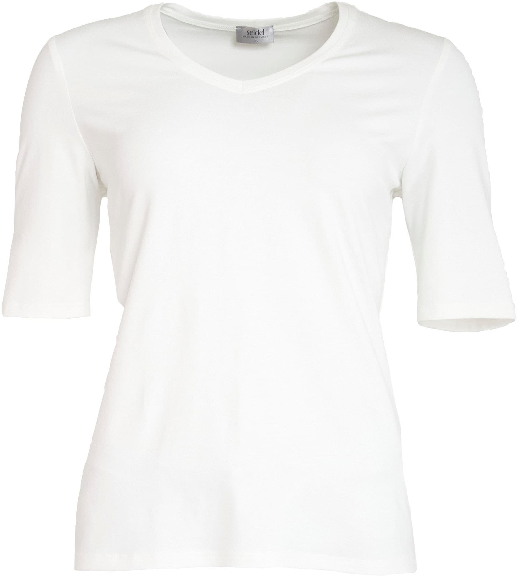 aus mit Material, GERMANY MADE Moden online Halbarm V-Shirt, bestellen softem IN Seidel